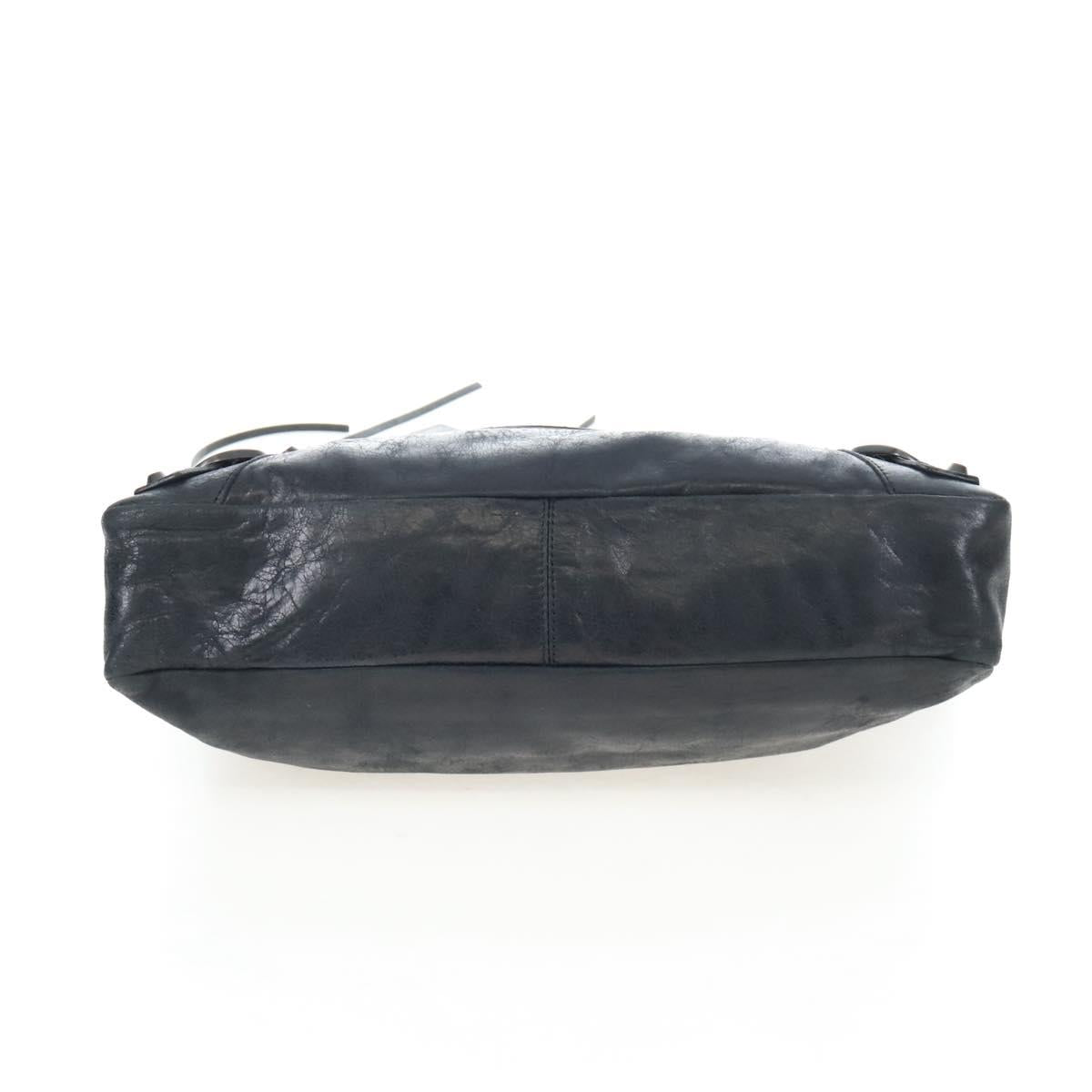 Balenciaga The First Hand Bag Leather 2way Black 103208 Auth am12679V