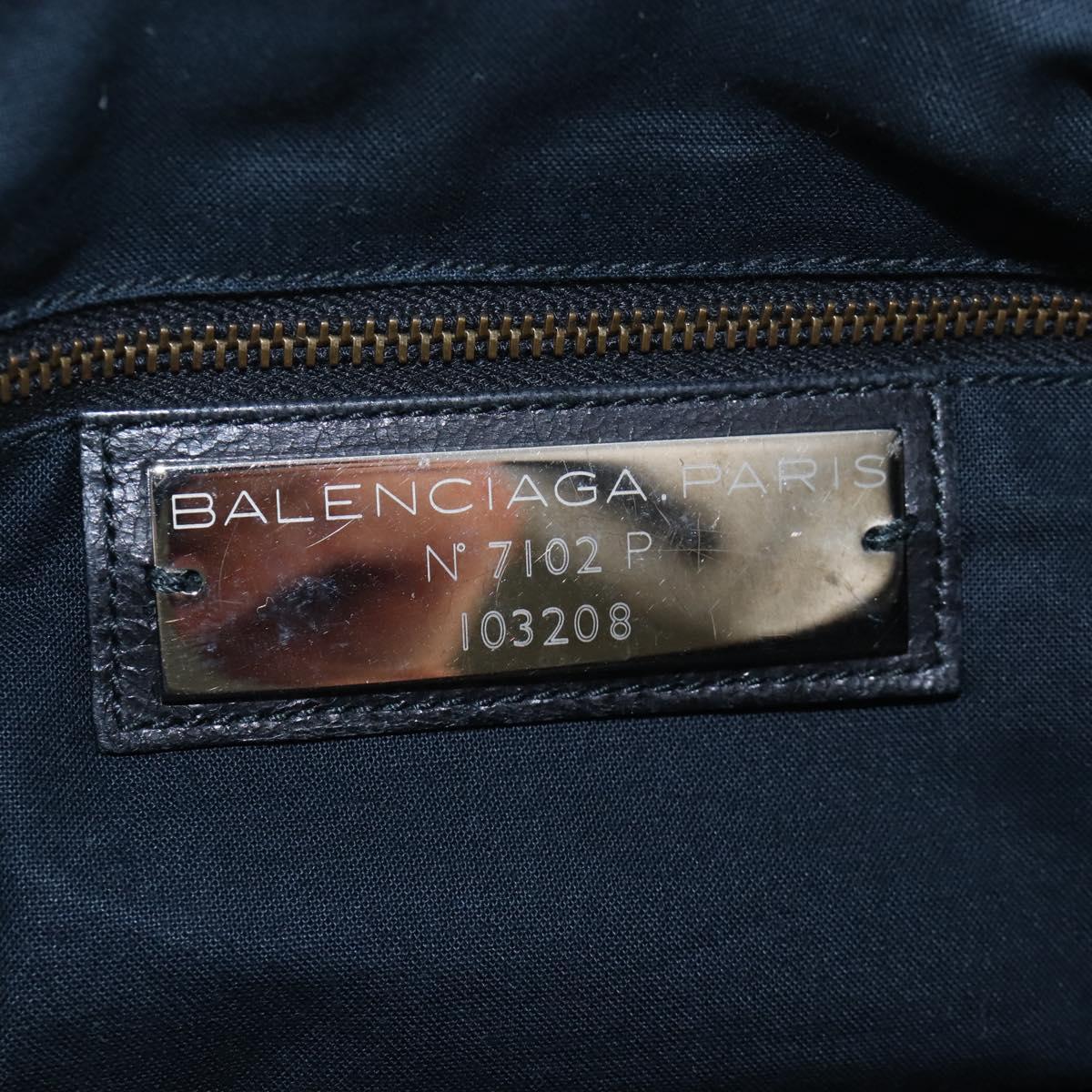 Balenciaga The First Hand Bag Leather 2way Black 103208 Auth am12679V