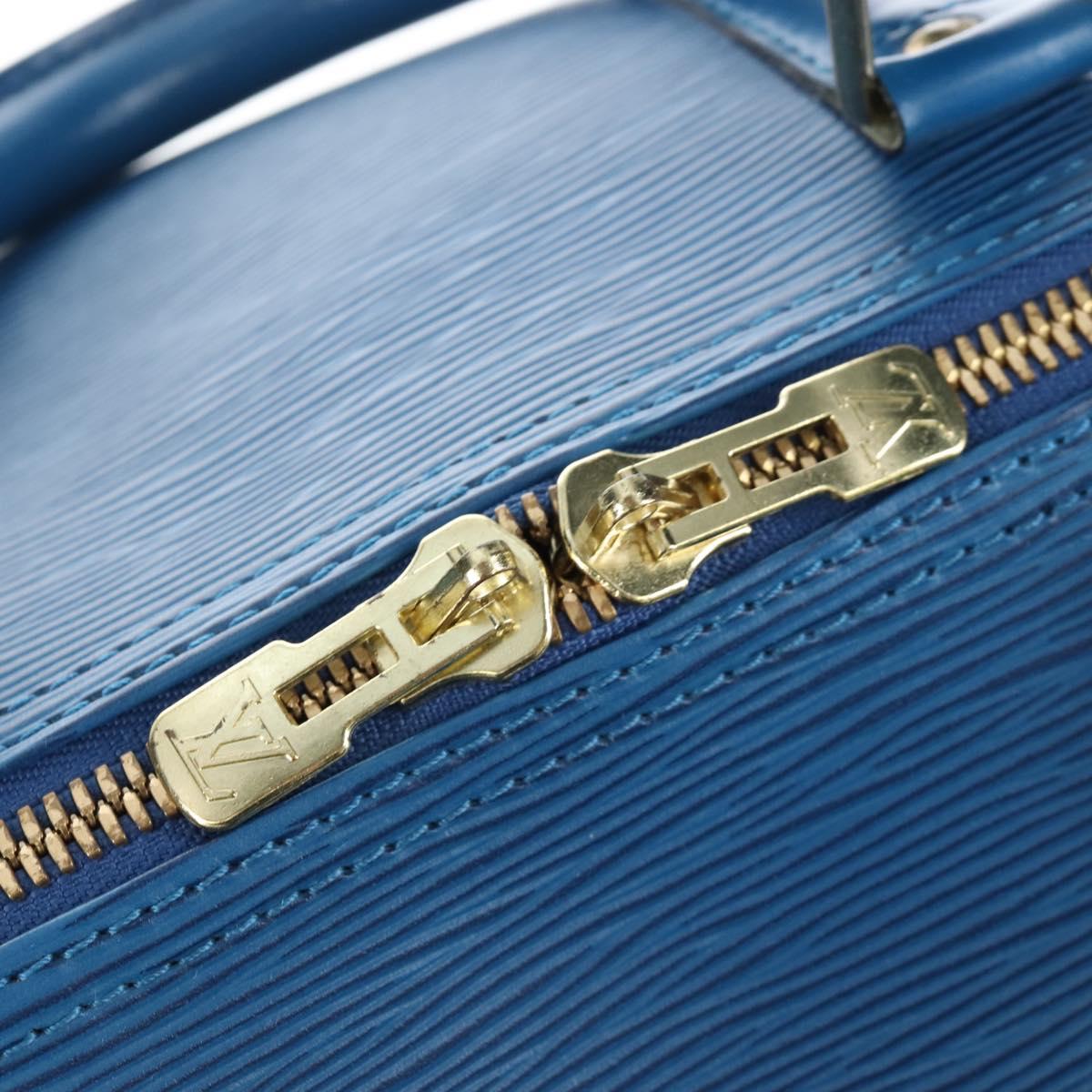 LOUIS VUITTON Epi Keepall 50 Boston Bag Blue M42965 LV Auth am12687V