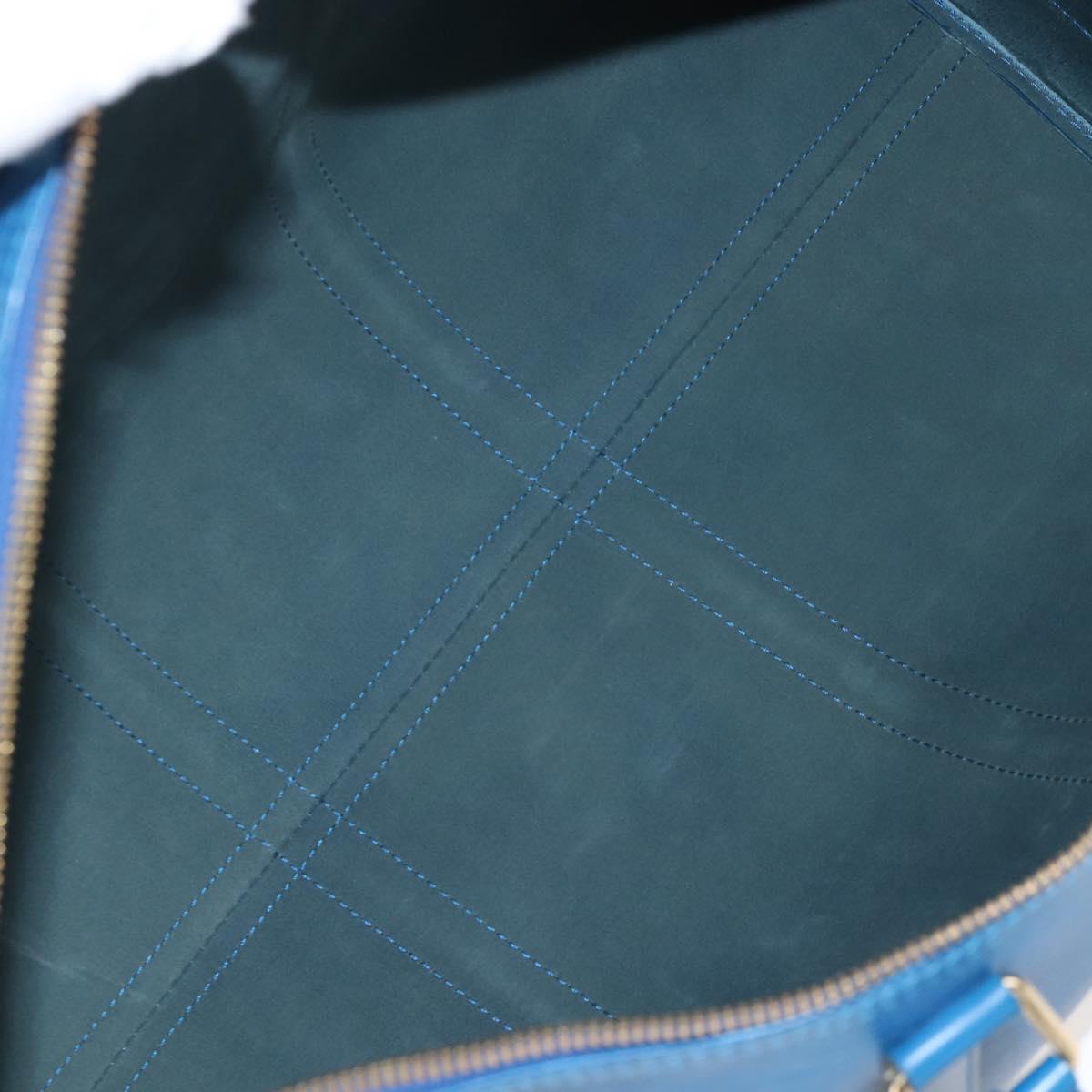 LOUIS VUITTON Epi Keepall 50 Boston Bag Blue M42965 LV Auth am12687V