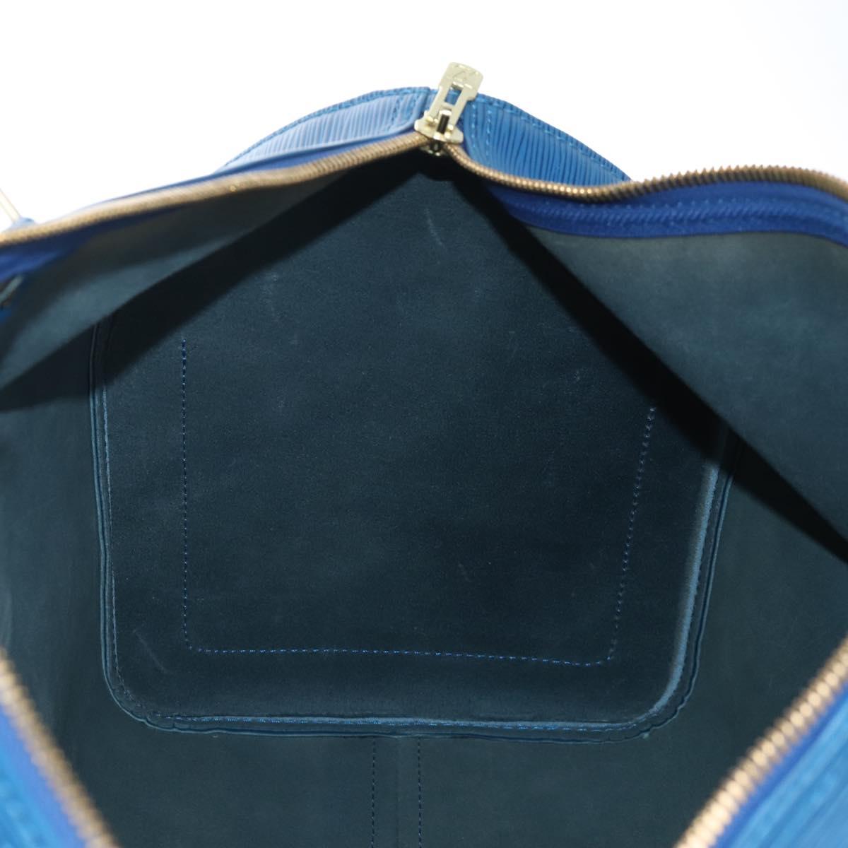 LOUIS VUITTON Epi Keepall 50 Boston Bag Blue M42965 LV Auth am12687V