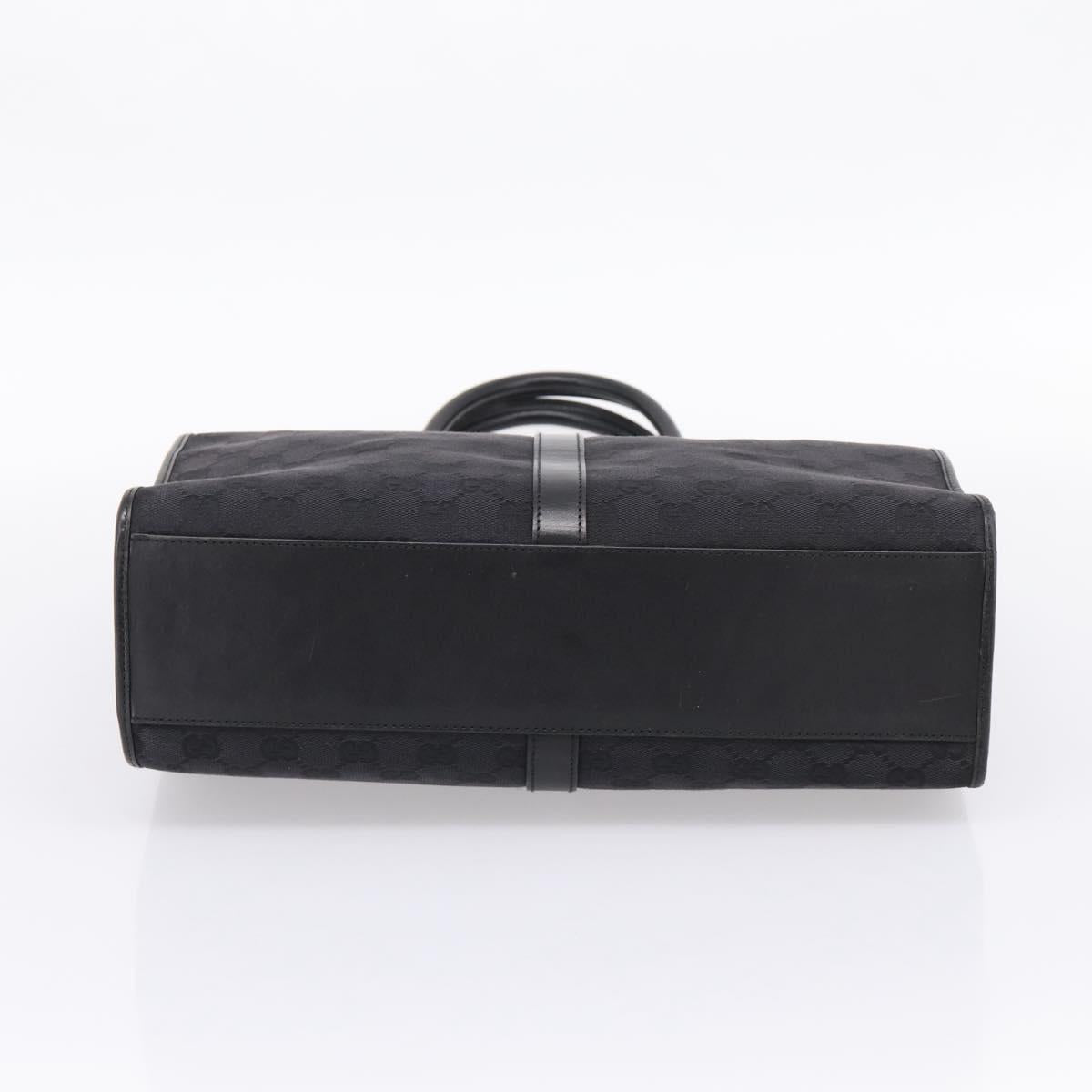 GUCCI GG Canvas Tote Bag Black Silver 002 1064 Auth am12702A