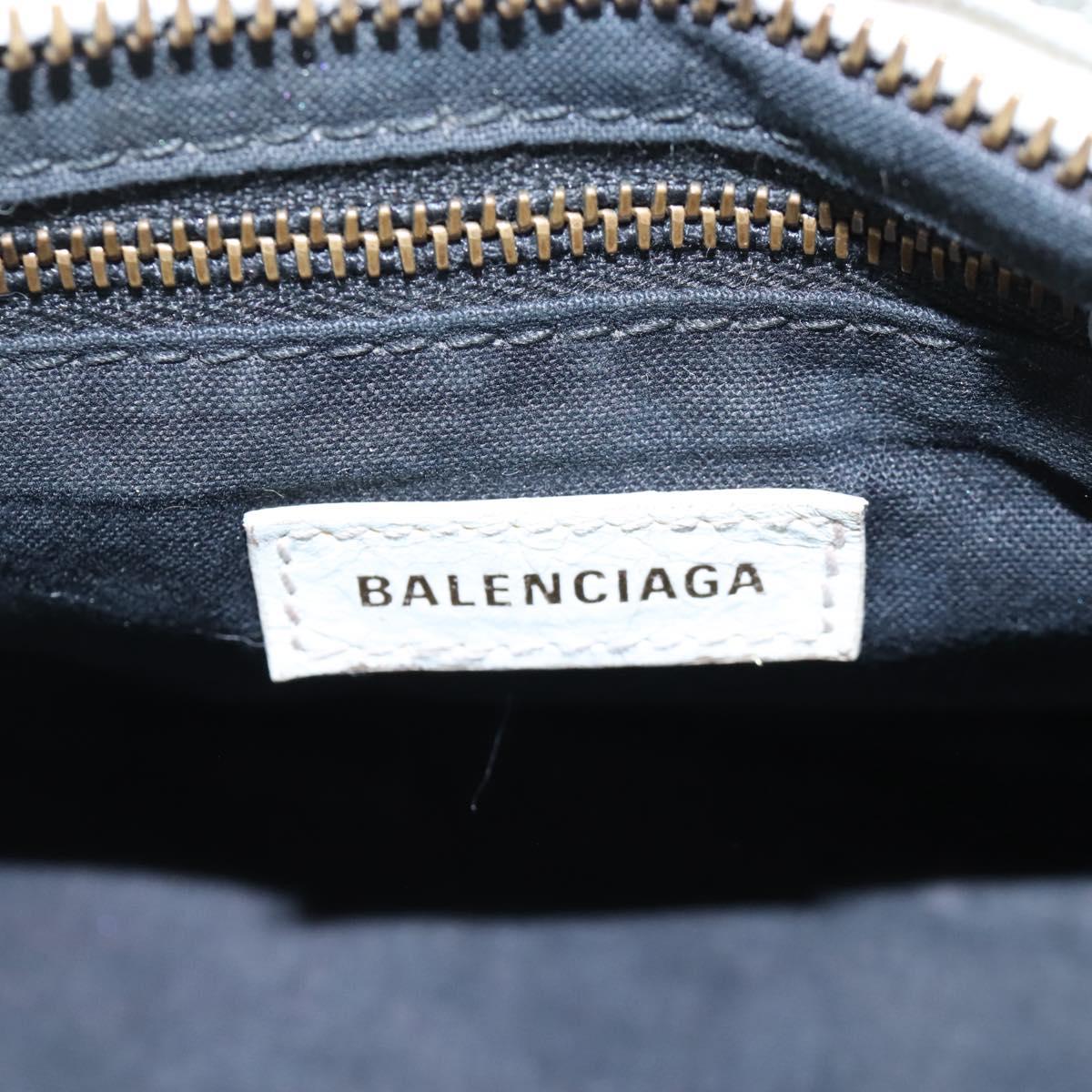 Balenciaga Graffiti The City Mini Bag Leather 2way White 300295 Auth am12706V