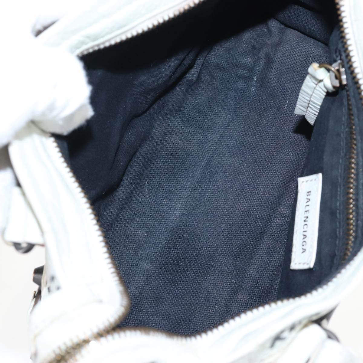 Balenciaga Graffiti The City Mini Bag Leather 2way White 300295 Auth am12706V