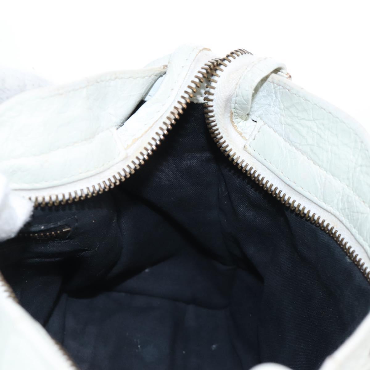 Balenciaga Graffiti The City Mini Bag Leather 2way White 300295 Auth am12706V