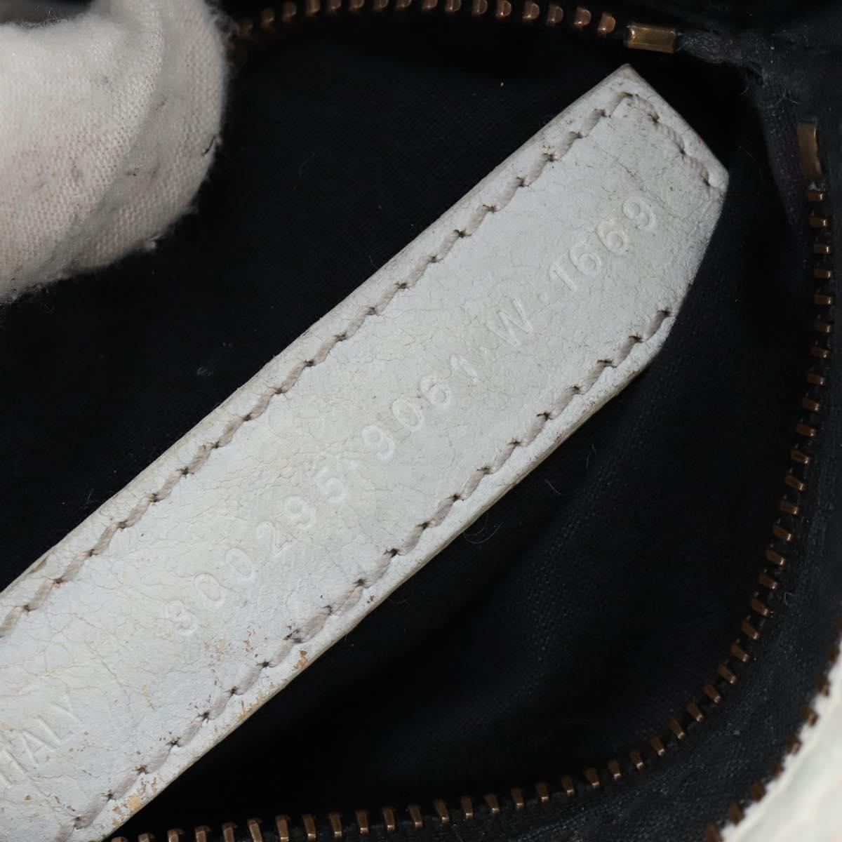 Balenciaga Graffiti The City Mini Bag Leather 2way White 300295 Auth am12706V