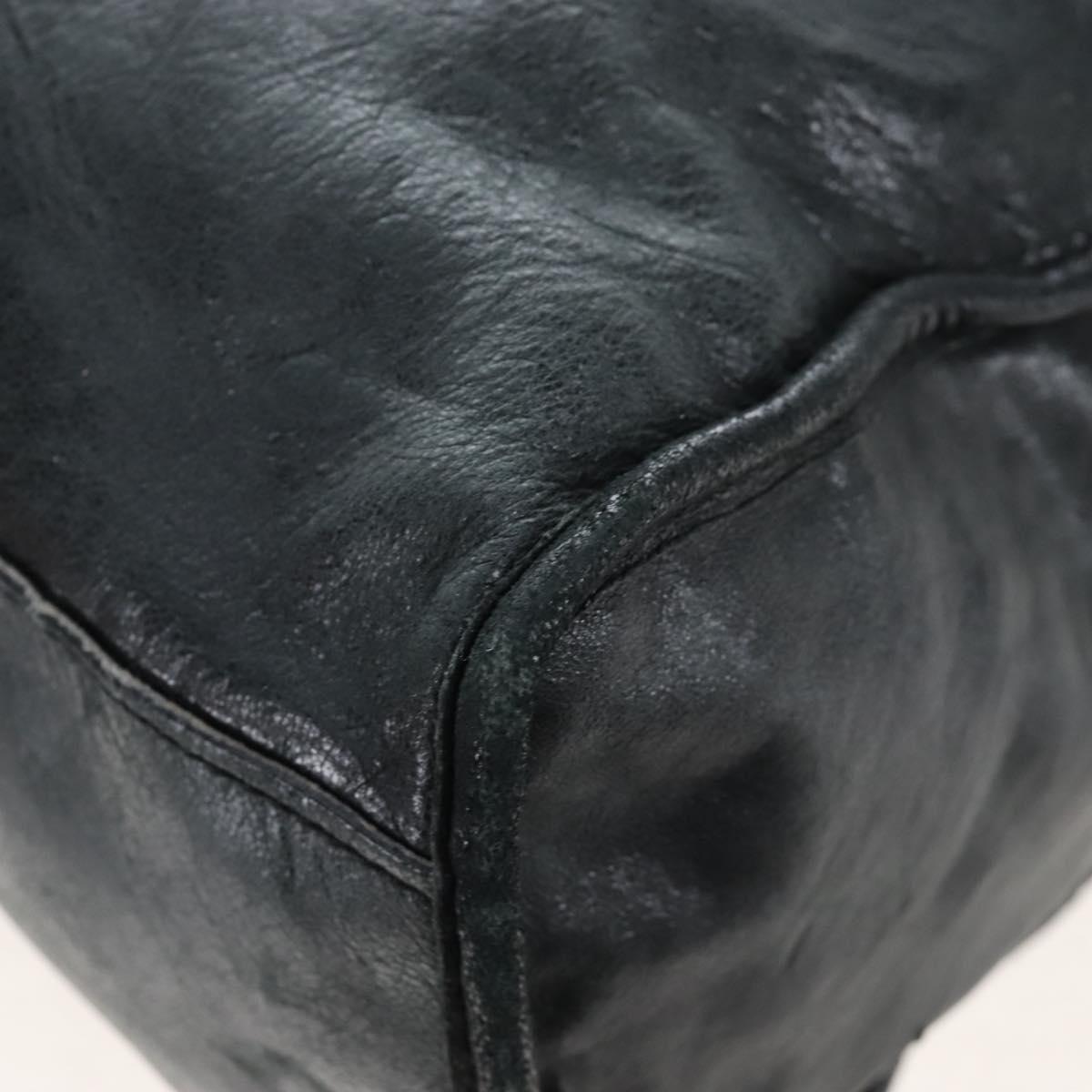 Balenciaga The Giant City Hand Bag Leather 2way Black Gold 173084 Auth am12719V