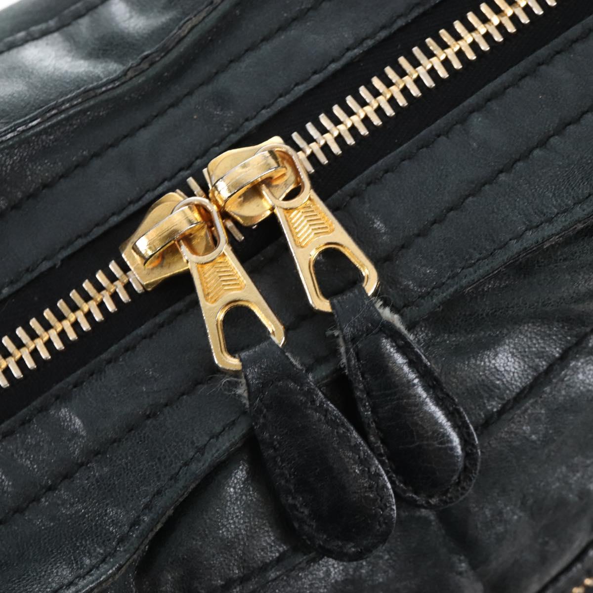 Balenciaga The Giant City Hand Bag Leather 2way Black Gold 173084 Auth am12719V