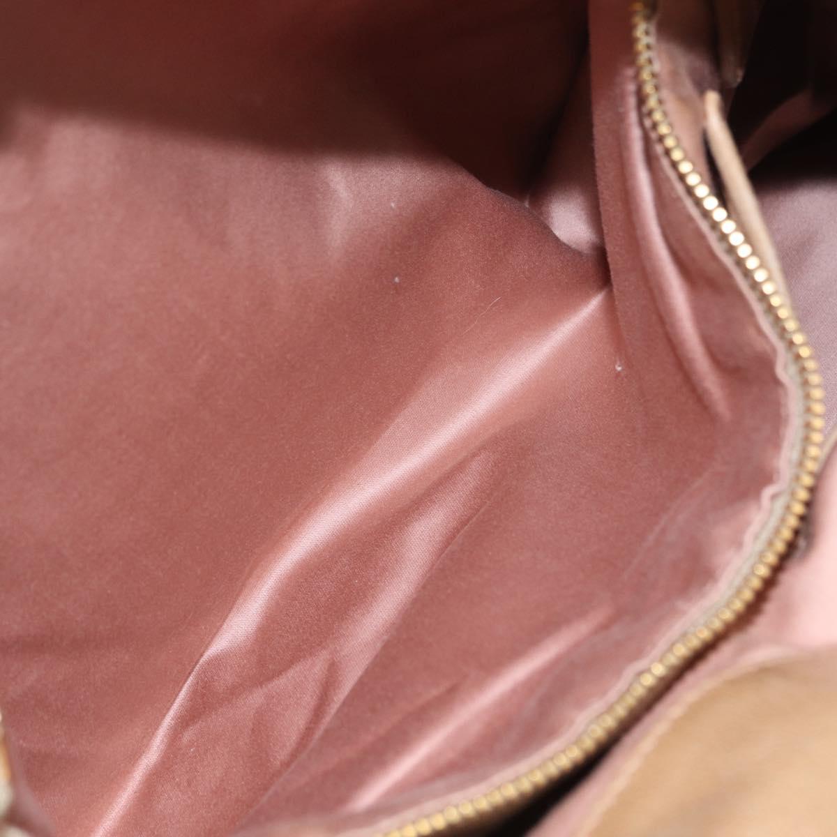 Miu Miu Side Ribbon Hand Bag Leather 2way Beige Gold Auth am12729V
