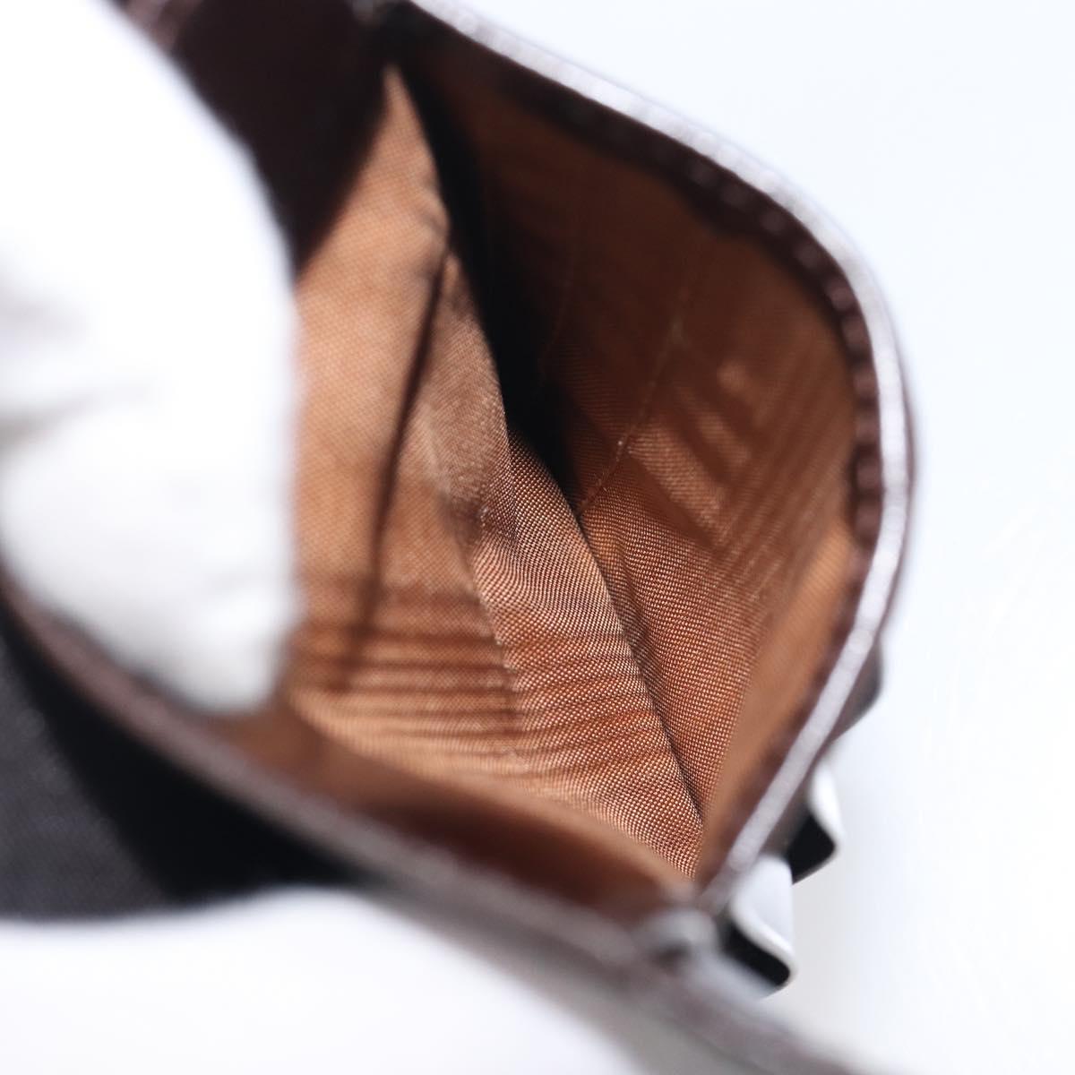 FENDI Zucca Canvas Passport Case Brown Auth am12732M