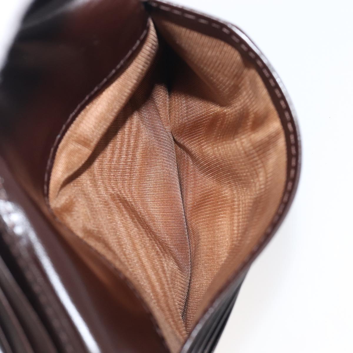 FENDI Zucca Canvas Passport Case Brown Auth am12732M