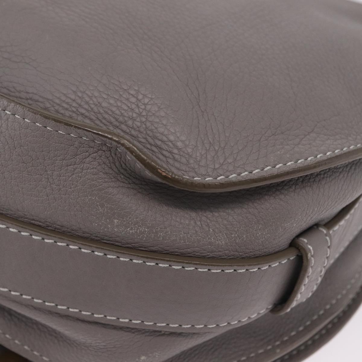 Chloe Mercy Shoulder Bag Leather Gray Gold Auth am12742V