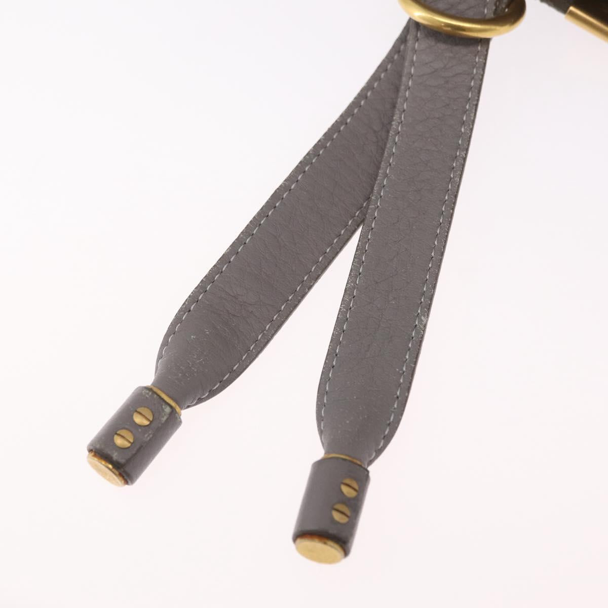 Chloe Mercy Shoulder Bag Leather Gray Gold Auth am12742V