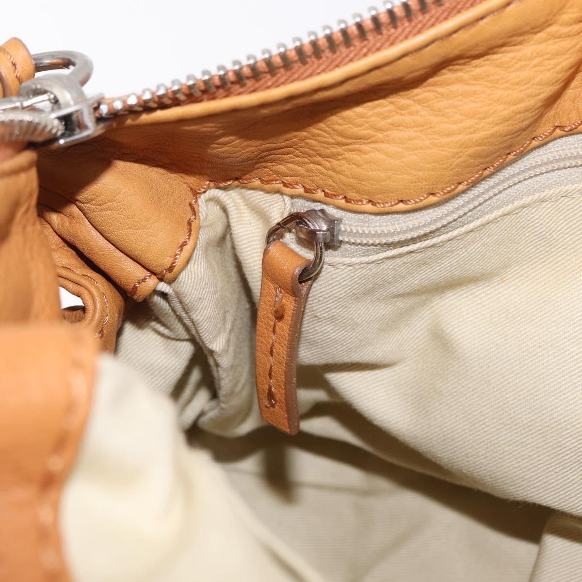 Chloe Paddington Hand Bag Leather Brown Gold Silver Auth am12746V