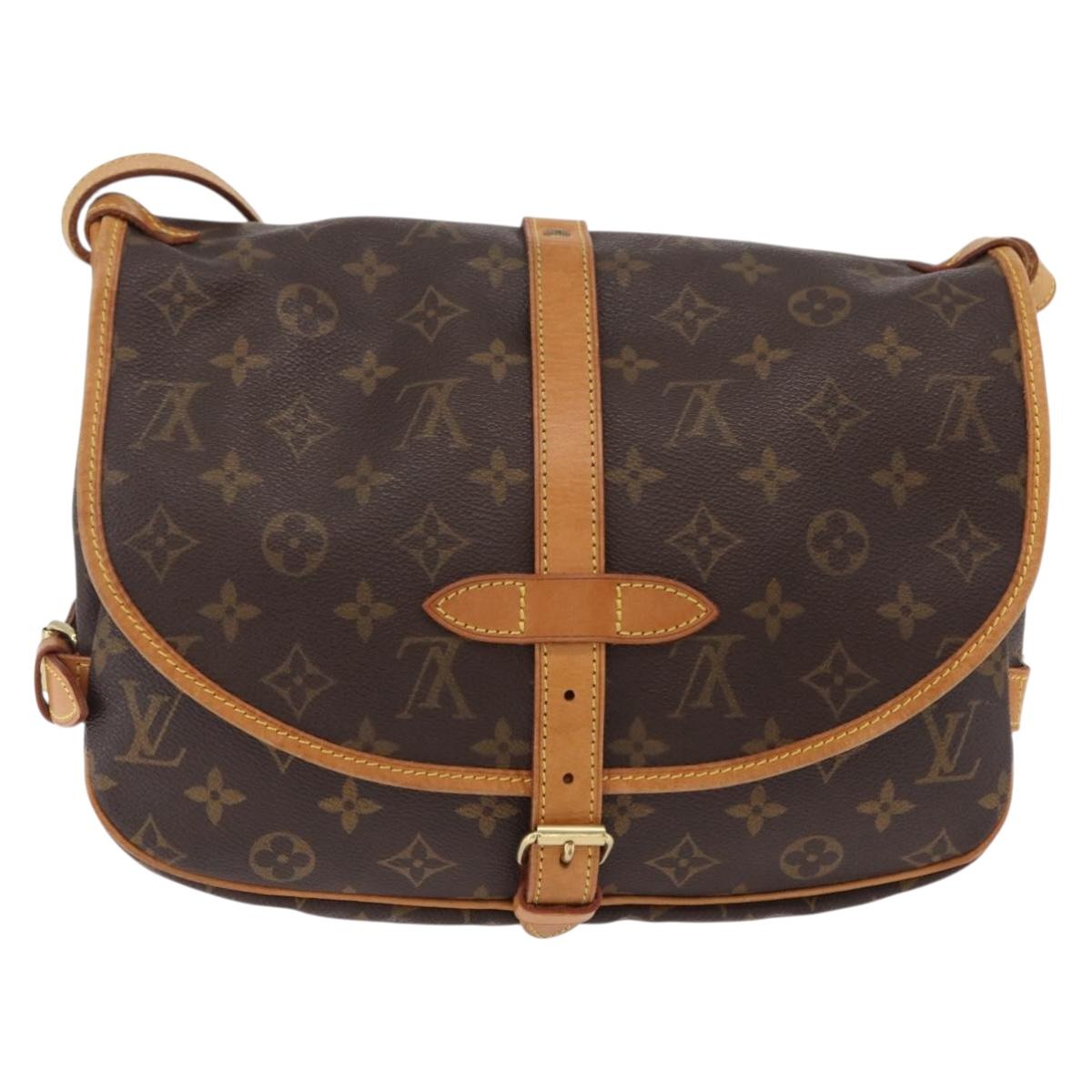 LOUIS VUITTON Monogram Saumur 30 Shoulder Bag M42256 LV Auth am12749V