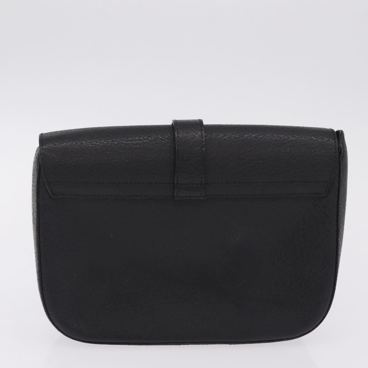 GUCCI Micro GG Clutch Bag Hand Bag Leather 3 Set Black Beige Auth am12787