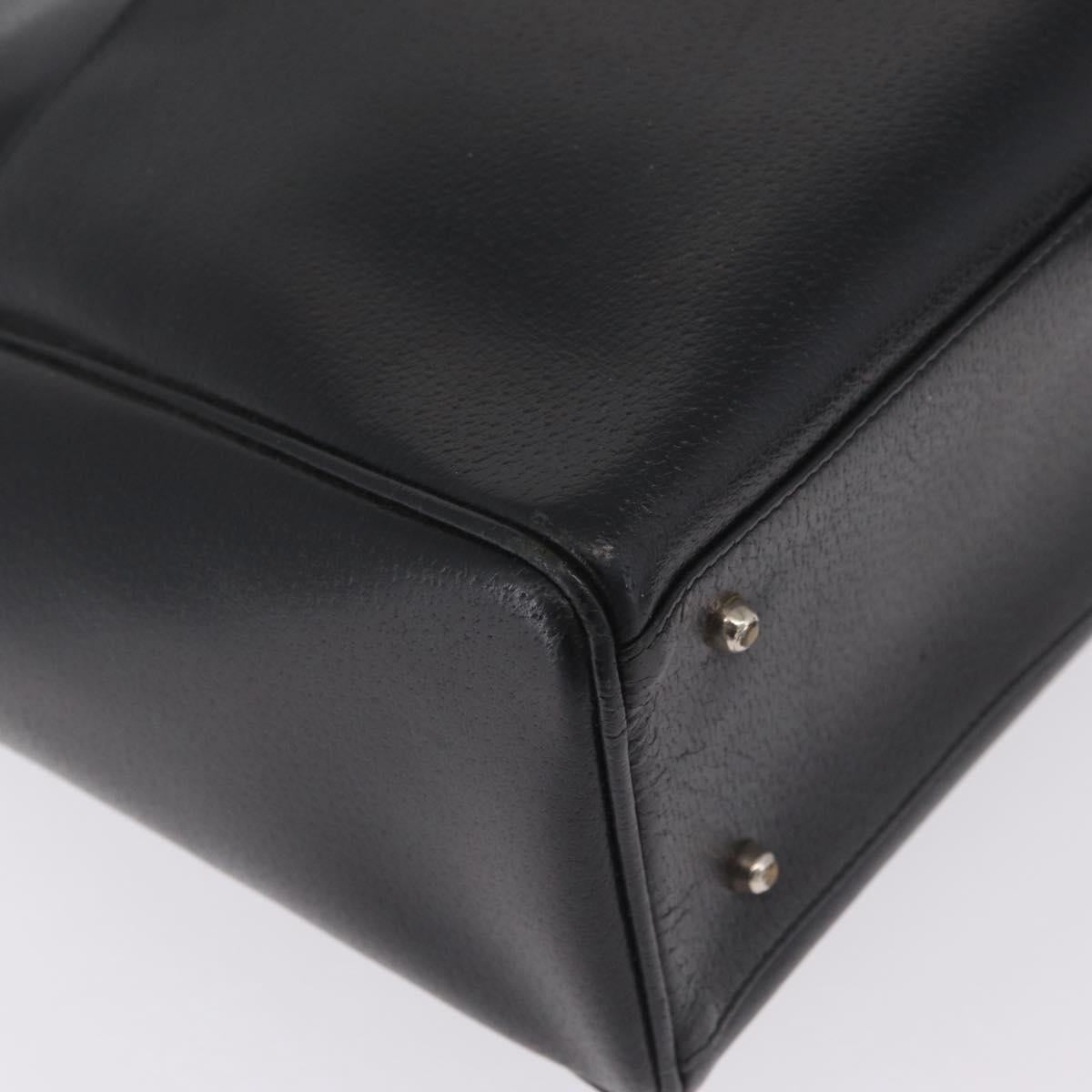 GUCCI Micro GG Clutch Bag Hand Bag Leather 3 Set Black Beige Auth am12787