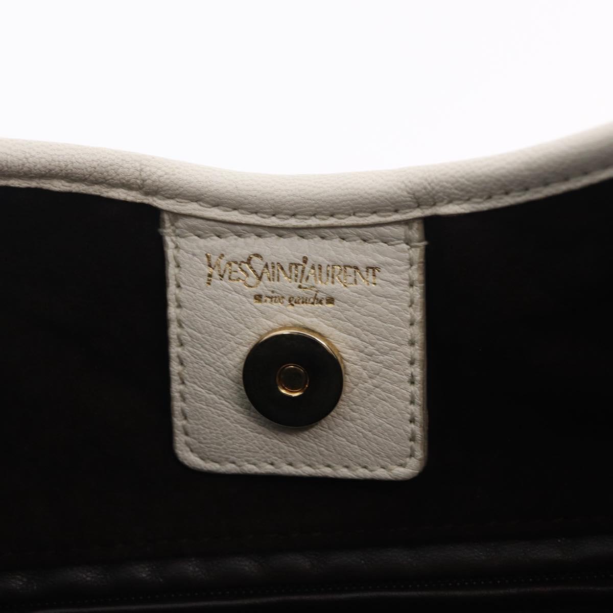 Saint Laurent Saint Tropez Shoulder Bag Leather White 122245 Auth am12788V