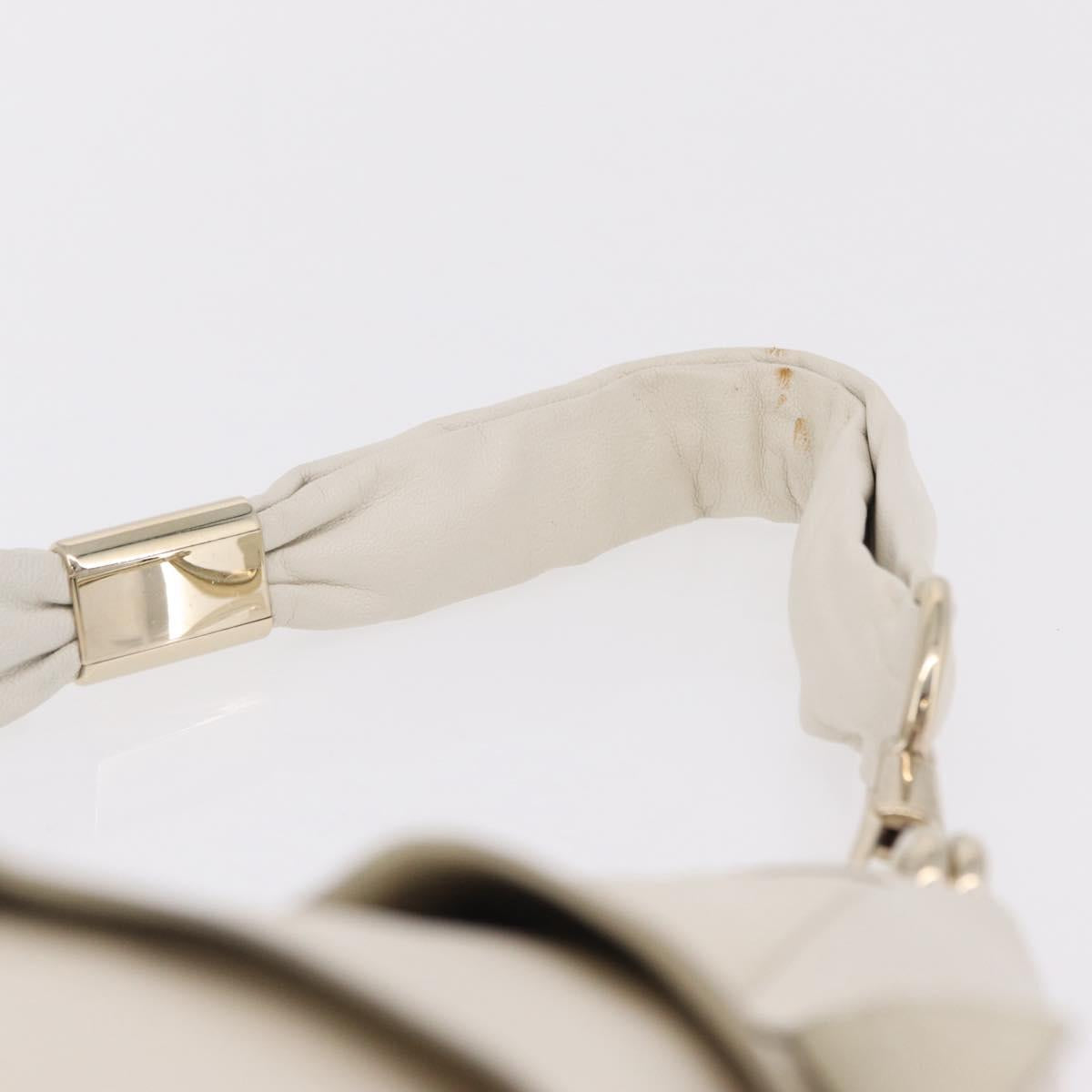 Saint Laurent Saint Tropez Shoulder Bag Leather White 122245 Auth am12788V