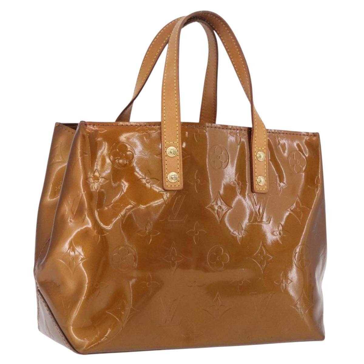 LOUIS VUITTON Monogram Vernis Reade PM Hand Bag Bronze M91146 LV Auth am12791A