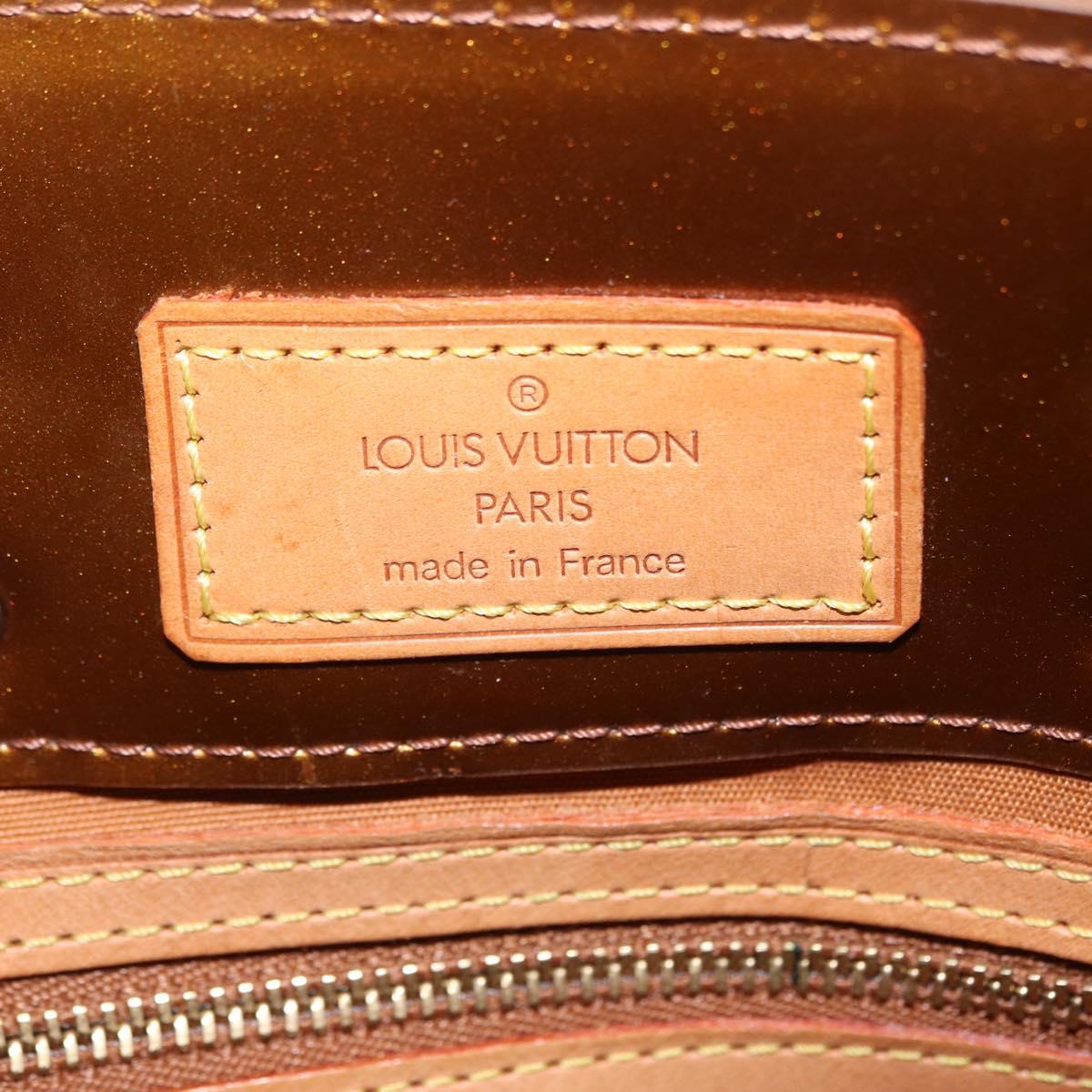 LOUIS VUITTON Monogram Vernis Reade PM Hand Bag Bronze M91146 LV Auth am12791A