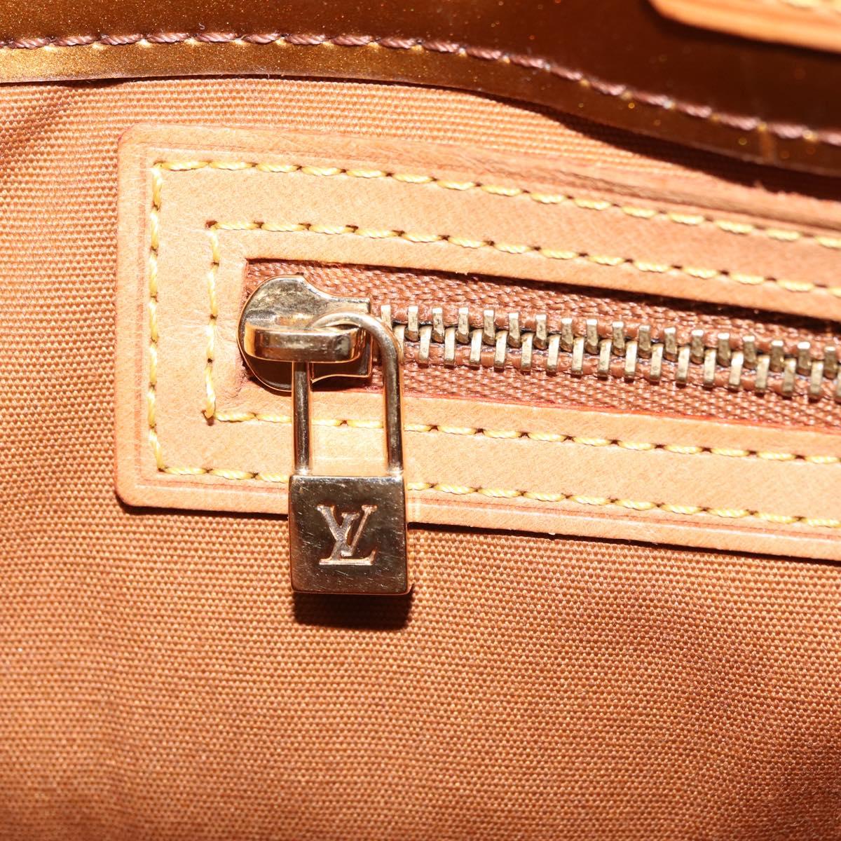 LOUIS VUITTON Monogram Vernis Reade PM Hand Bag Bronze M91146 LV Auth am12791A