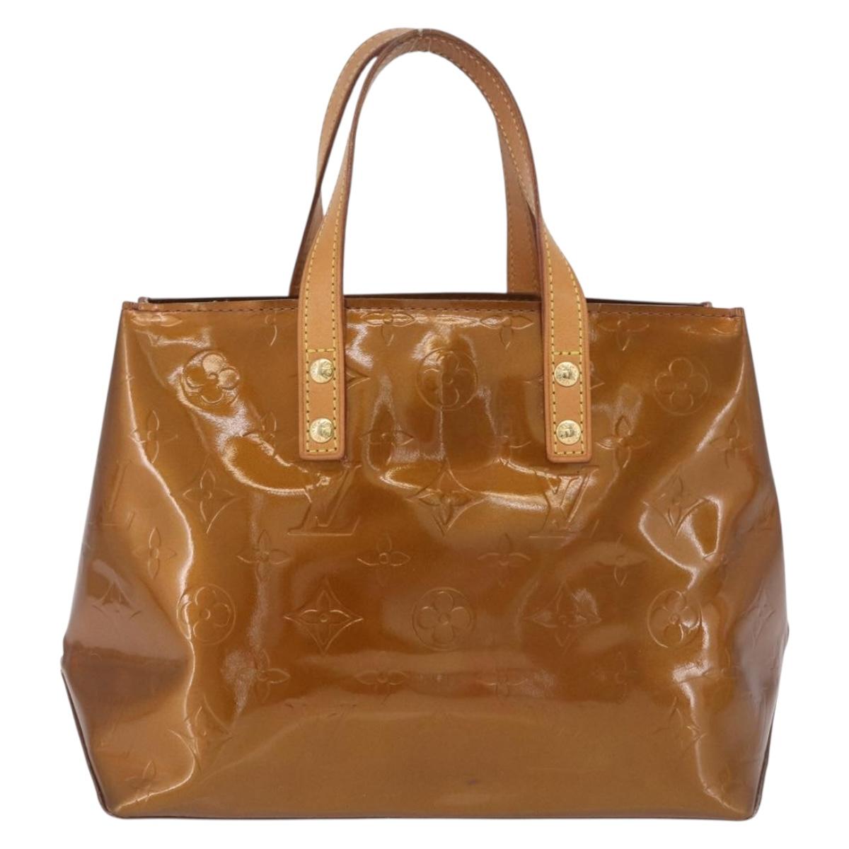 LOUIS VUITTON Monogram Vernis Reade PM Hand Bag Bronze M91146 LV Auth am12791A