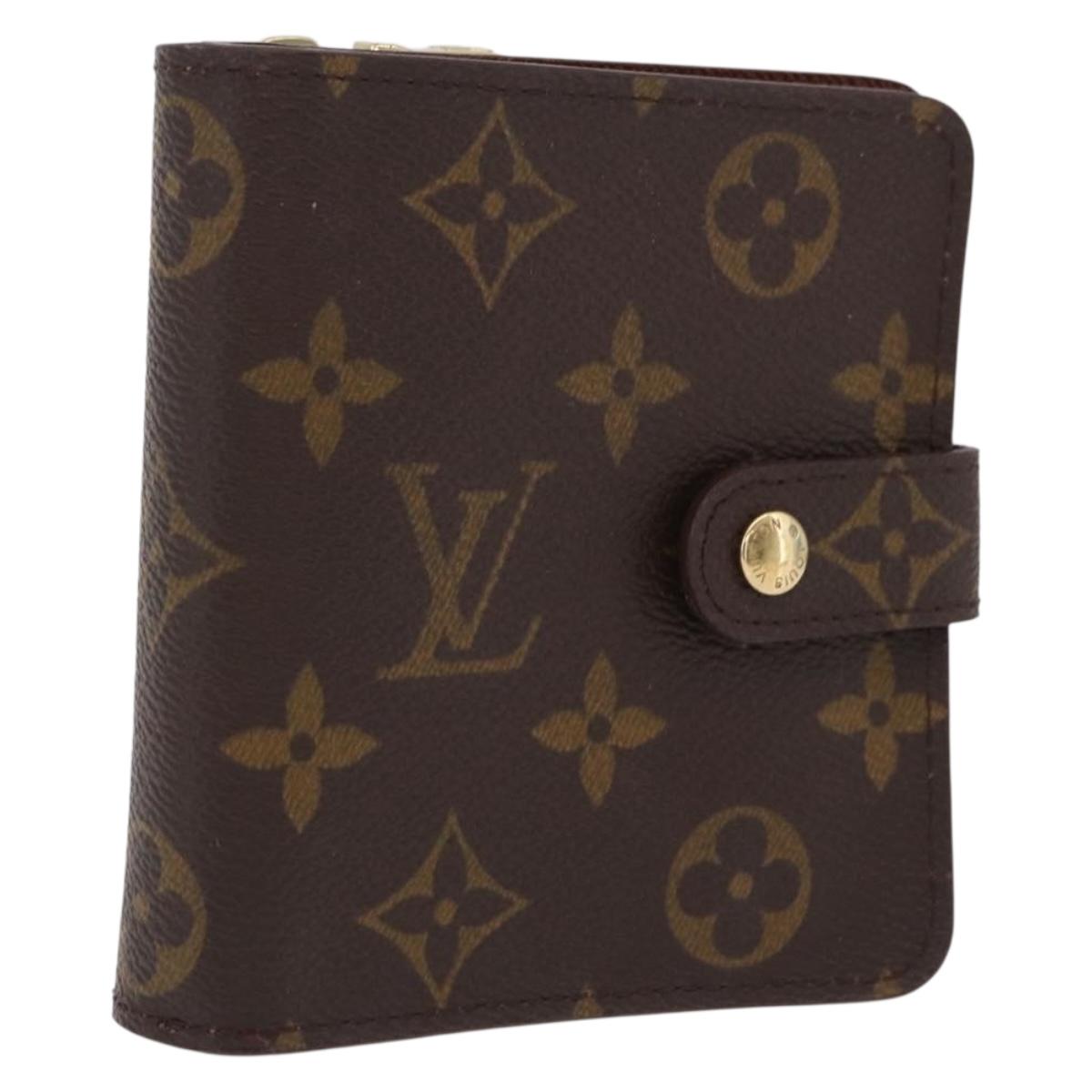 LOUIS VUITTON Monogram Compact Zip Wallet M61667 LV Auth am12792A