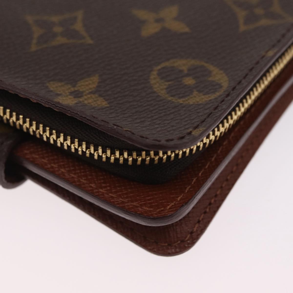 LOUIS VUITTON Monogram Compact Zip Wallet M61667 LV Auth am12792A