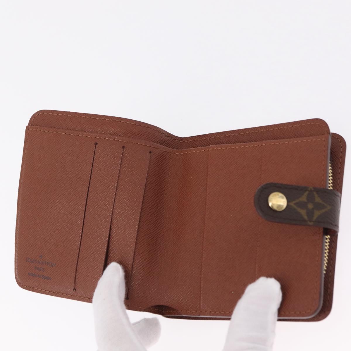 LOUIS VUITTON Monogram Compact Zip Wallet M61667 LV Auth am12792A