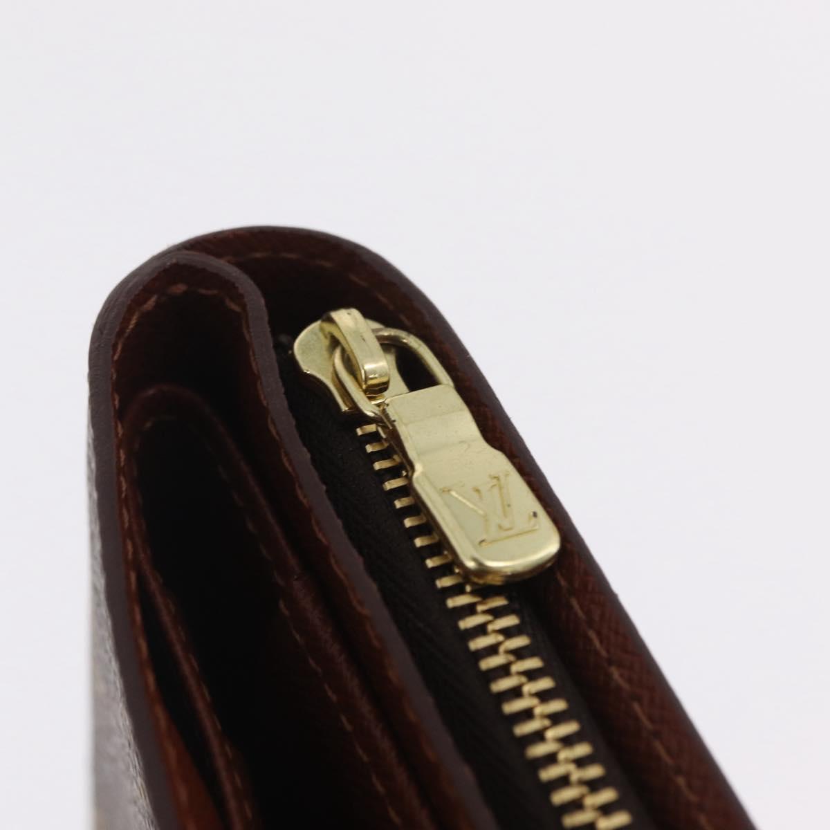 LOUIS VUITTON Monogram Compact Zip Wallet M61667 LV Auth am12792A
