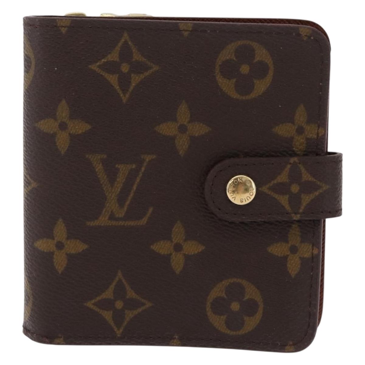LOUIS VUITTON Monogram Compact Zip Wallet M61667 LV Auth am12792A
