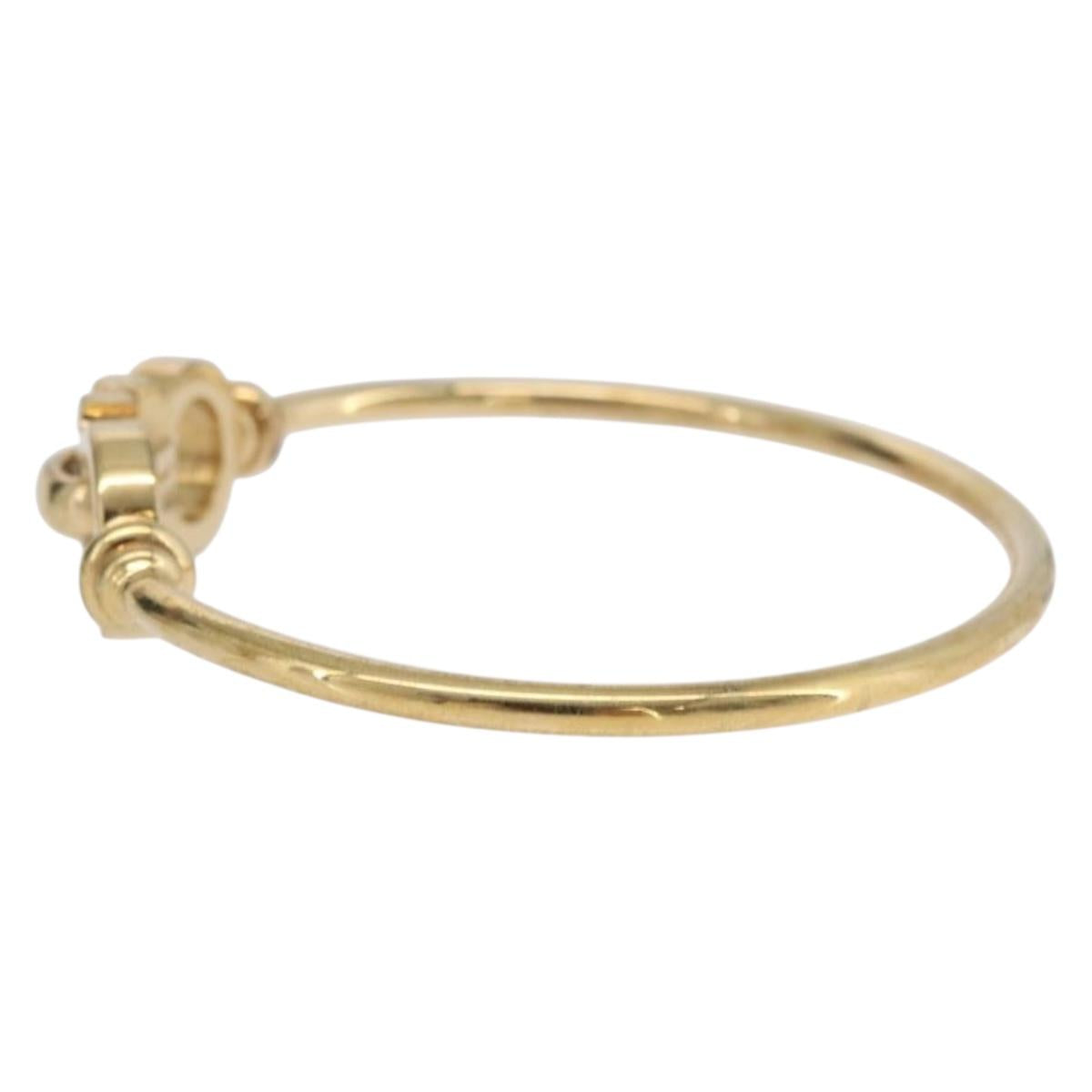 Salvatore Ferragamo Gancini Bangle Bracelet Metal Gold Auth am12794M