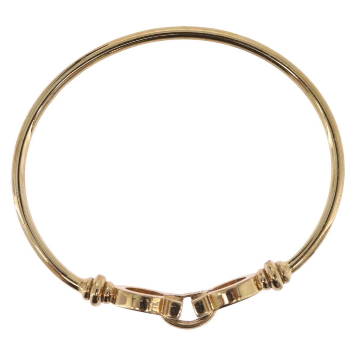 Salvatore Ferragamo Gancini Bangle Bracelet Metal Gold Auth am12794M