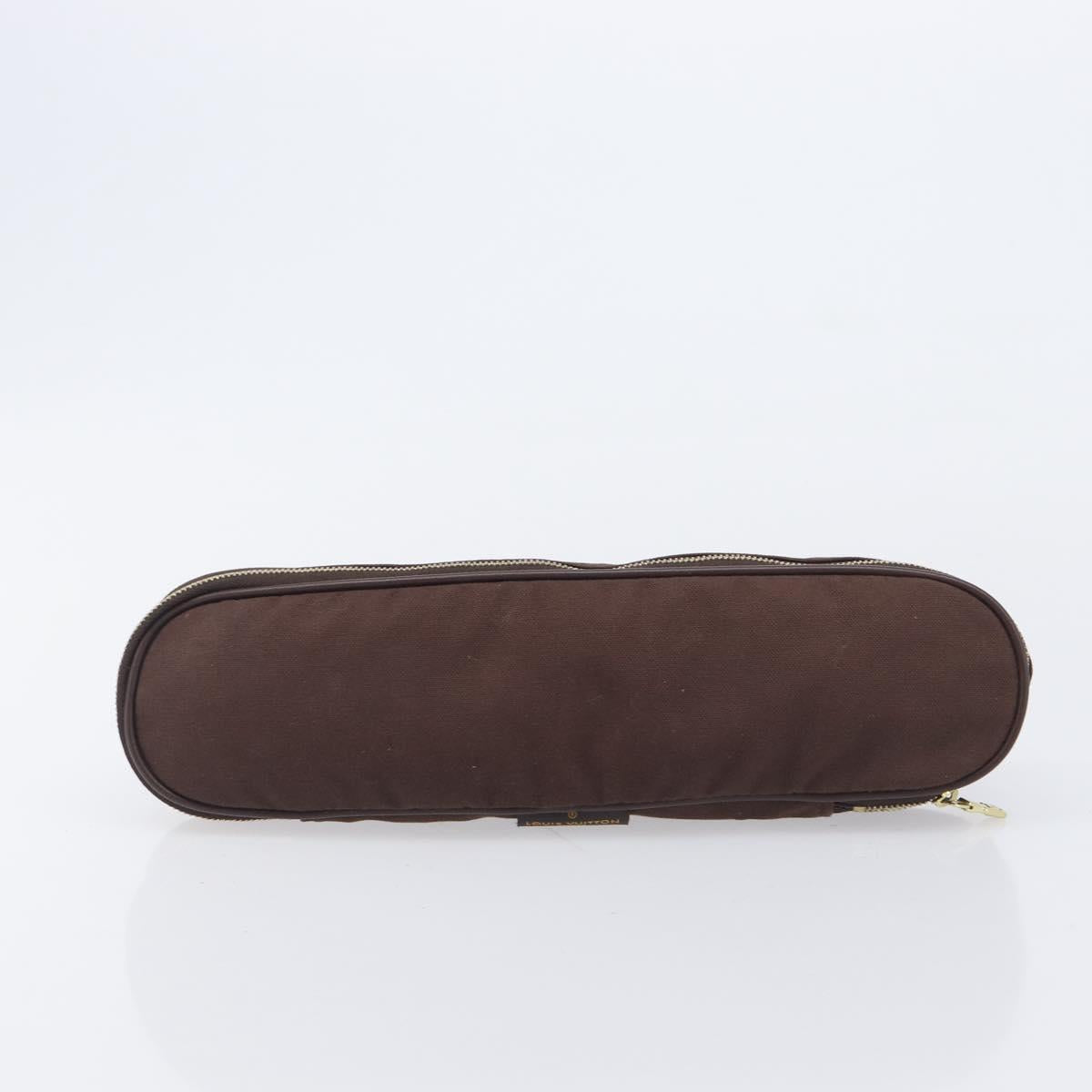LOUIS VUITTON Monogram Pouch Canvas 2 Set Brown LV Auth am12797