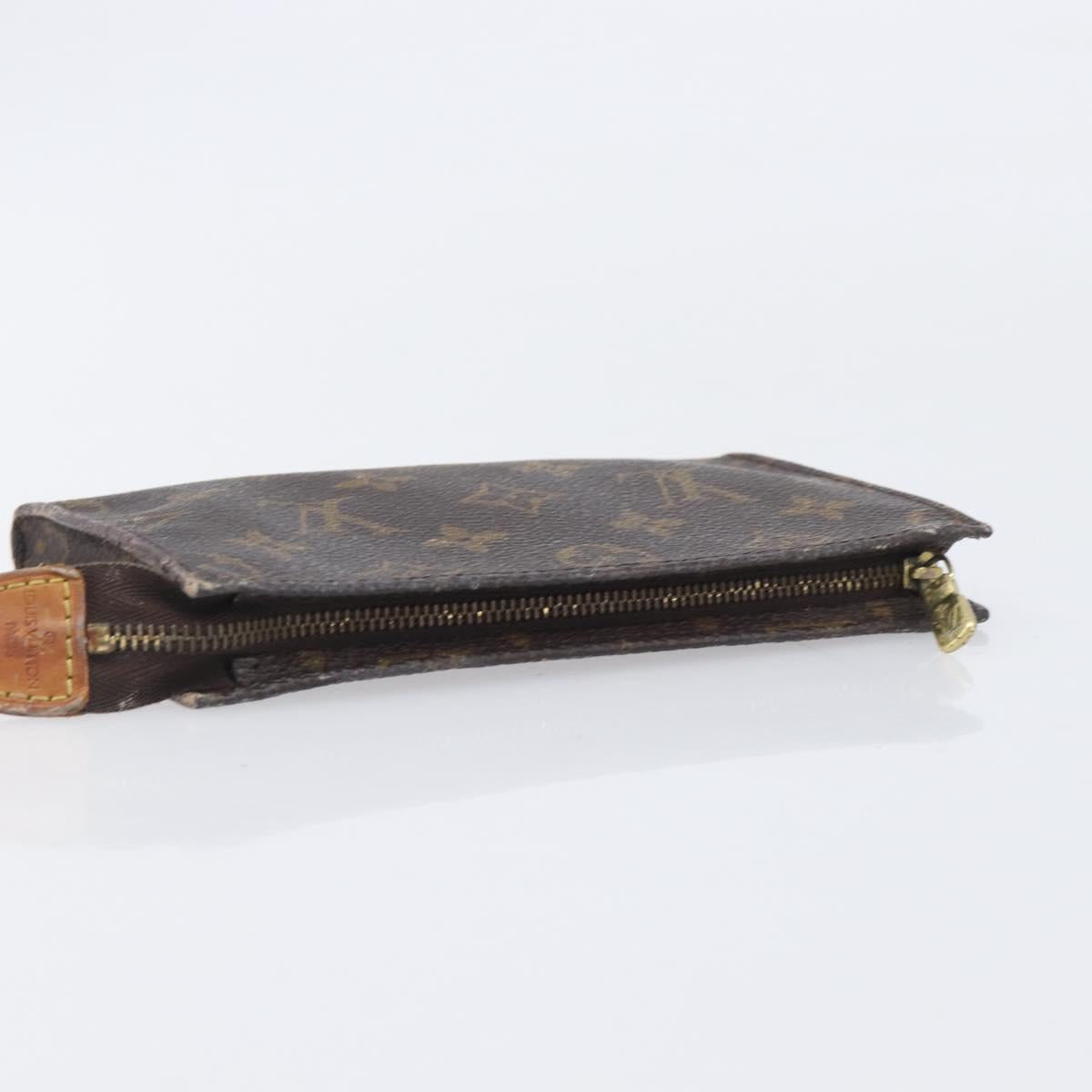 LOUIS VUITTON Monogram Pouch Canvas 2 Set Brown LV Auth am12797