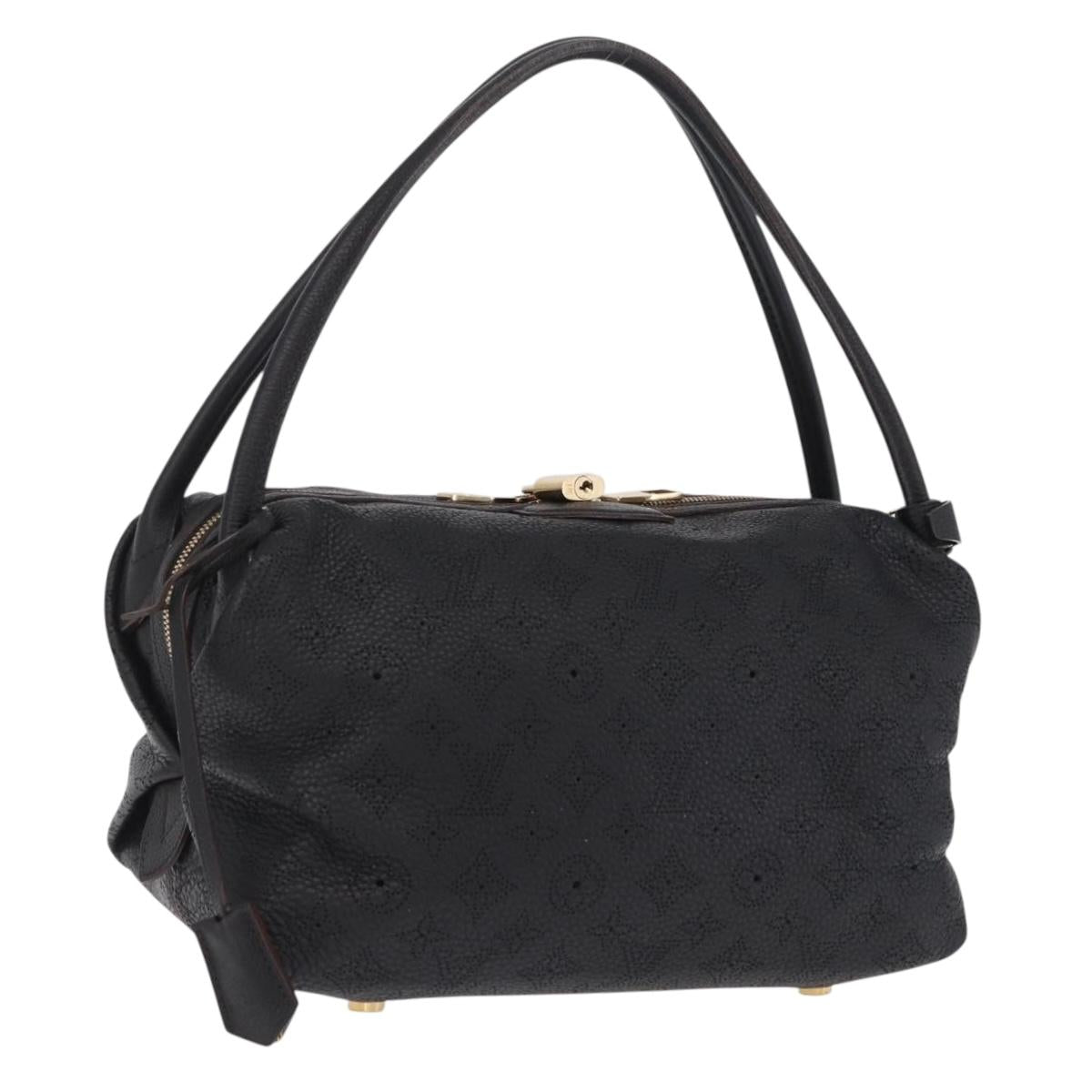 LOUIS VUITTON Mahina Galatea PM Shoulder Bag Leather Black M93814 Auth am12810V