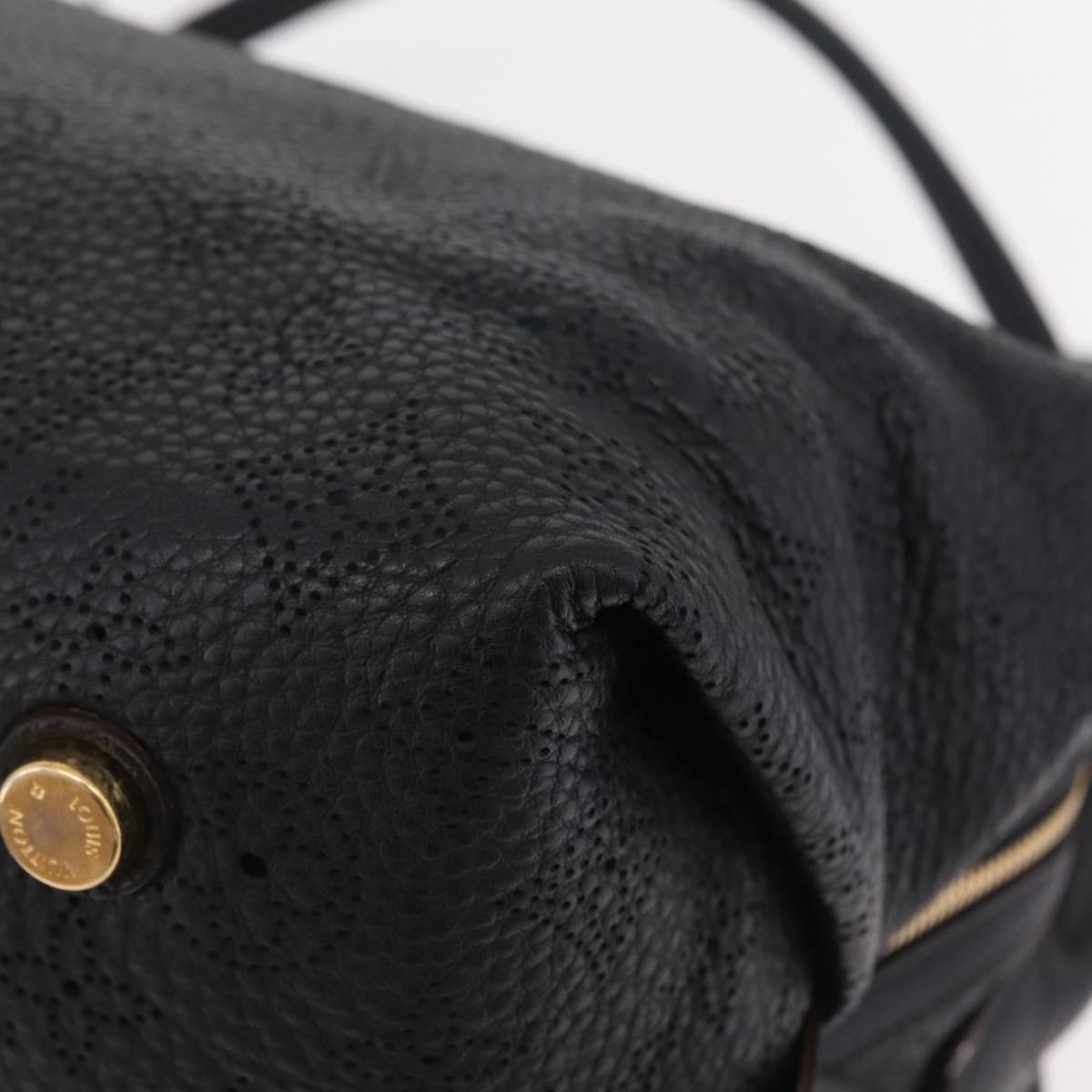 LOUIS VUITTON Mahina Galatea PM Shoulder Bag Leather Black M93814 Auth am12810V