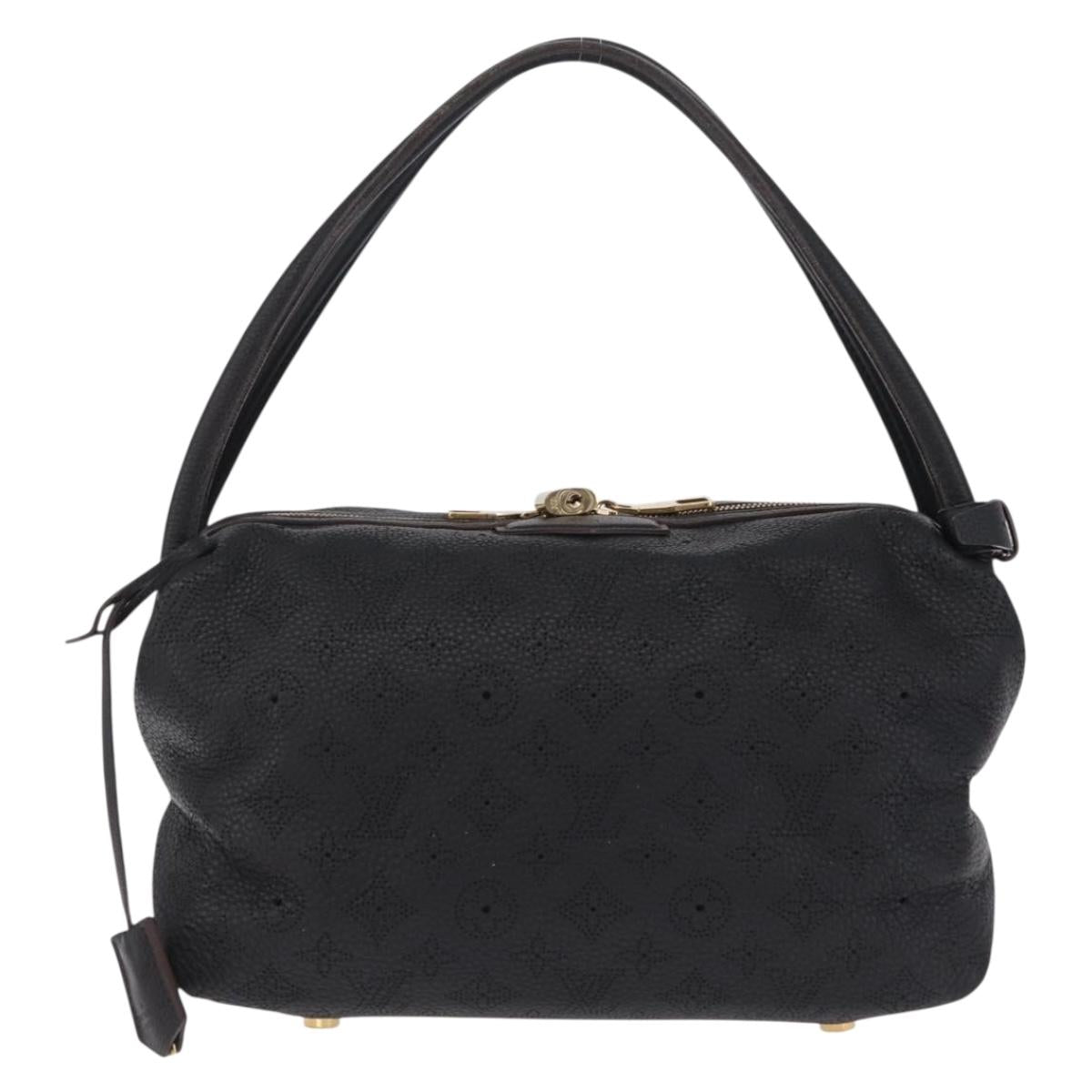 LOUIS VUITTON Mahina Galatea PM Shoulder Bag Leather Black M93814 Auth am12810V