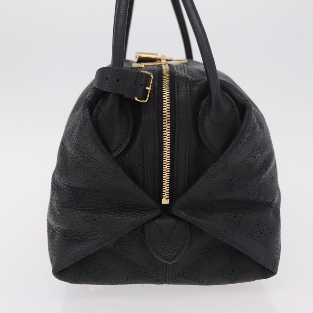 LOUIS VUITTON Mahina Galatea PM Shoulder Bag Leather Black M93814 Auth am12810V