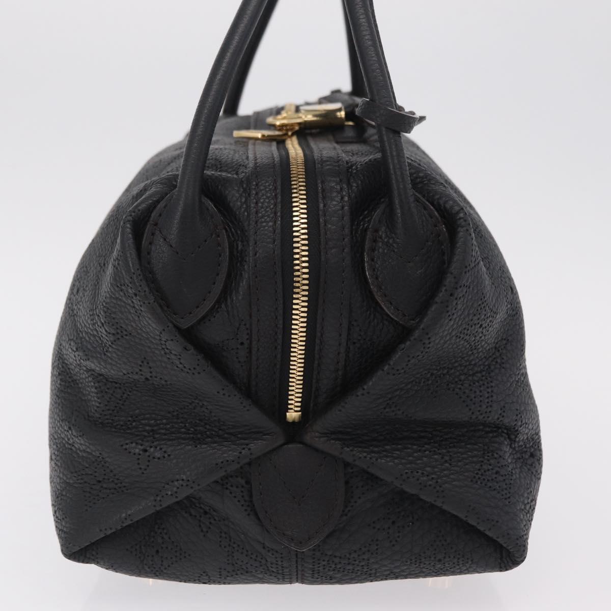 LOUIS VUITTON Mahina Galatea PM Shoulder Bag Leather Black M93814 Auth am12810V