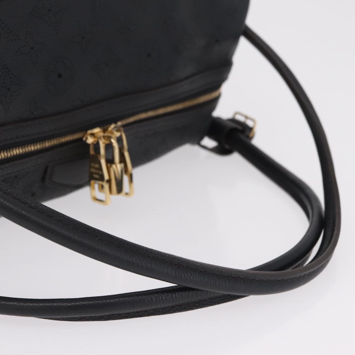 LOUIS VUITTON Mahina Galatea PM Shoulder Bag Leather Black M93814 Auth am12810V
