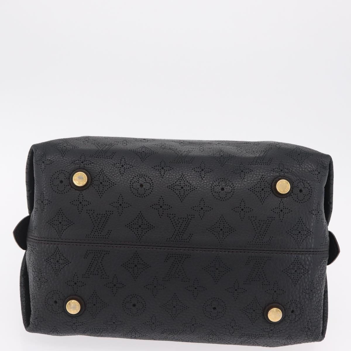 LOUIS VUITTON Mahina Galatea PM Shoulder Bag Leather Black M93814 Auth am12810V