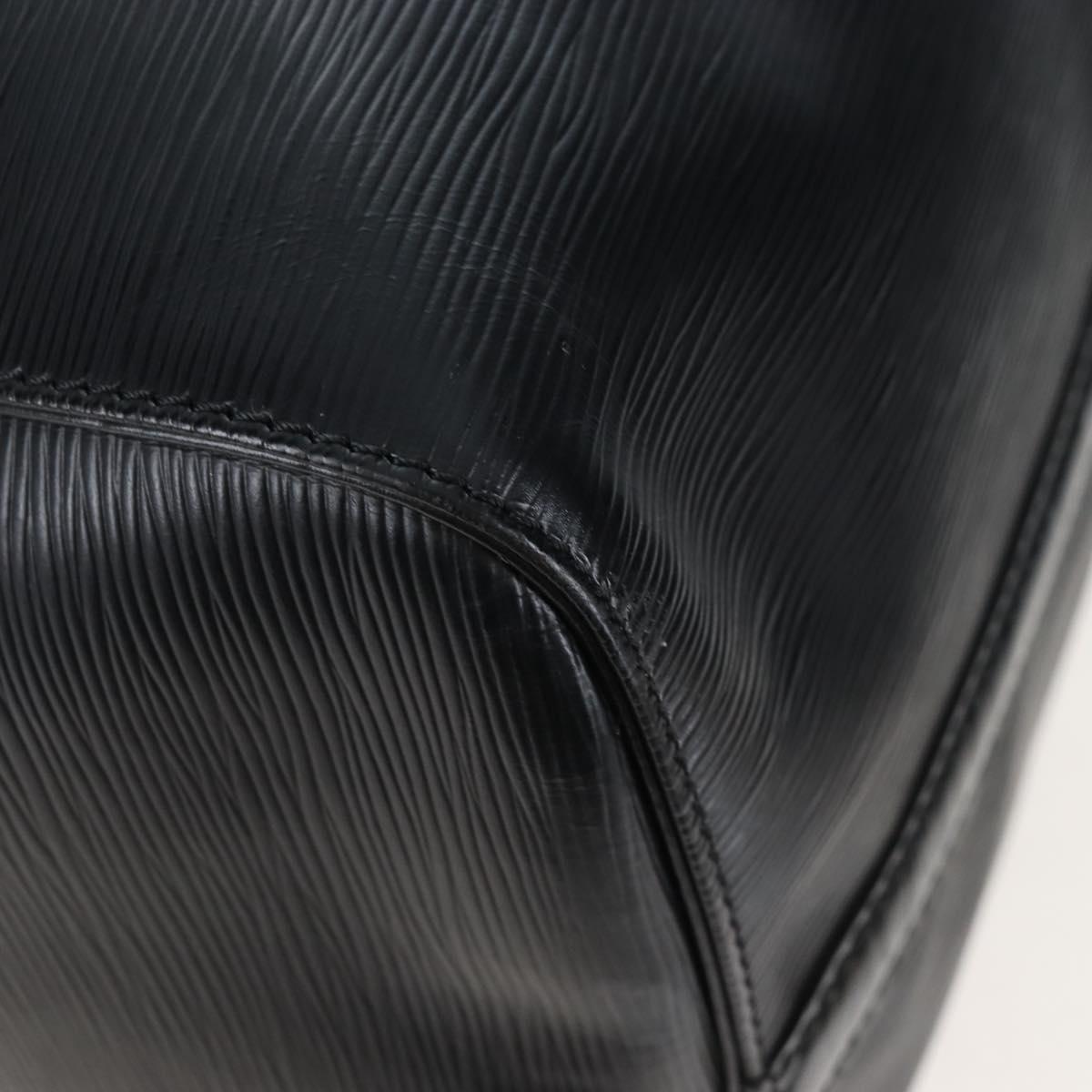 LOUIS VUITTON Epi Keepall 50 Boston Bag Noir M42962 LV Auth am12811V