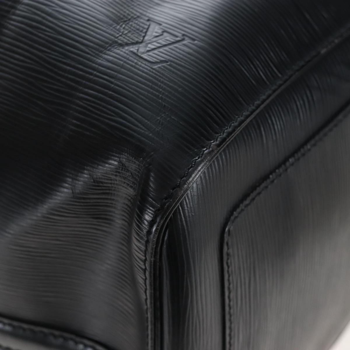 LOUIS VUITTON Epi Keepall 50 Boston Bag Noir M42962 LV Auth am12811V