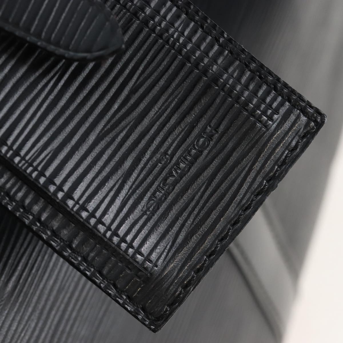 LOUIS VUITTON Epi Keepall 50 Boston Bag Noir M42962 LV Auth am12811V