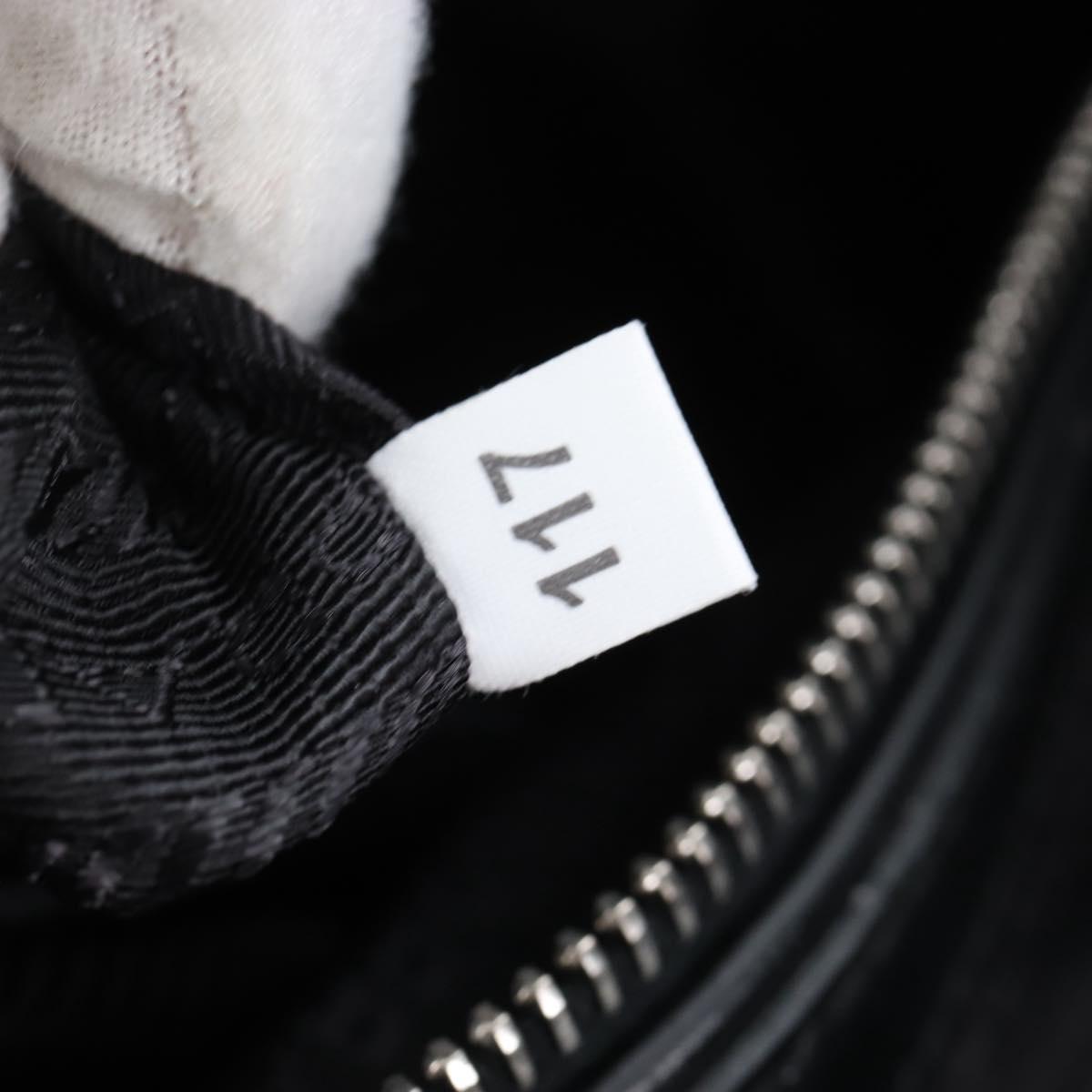 PRADA Shoulder Bag Leather Black Silver Auth am12823SAM