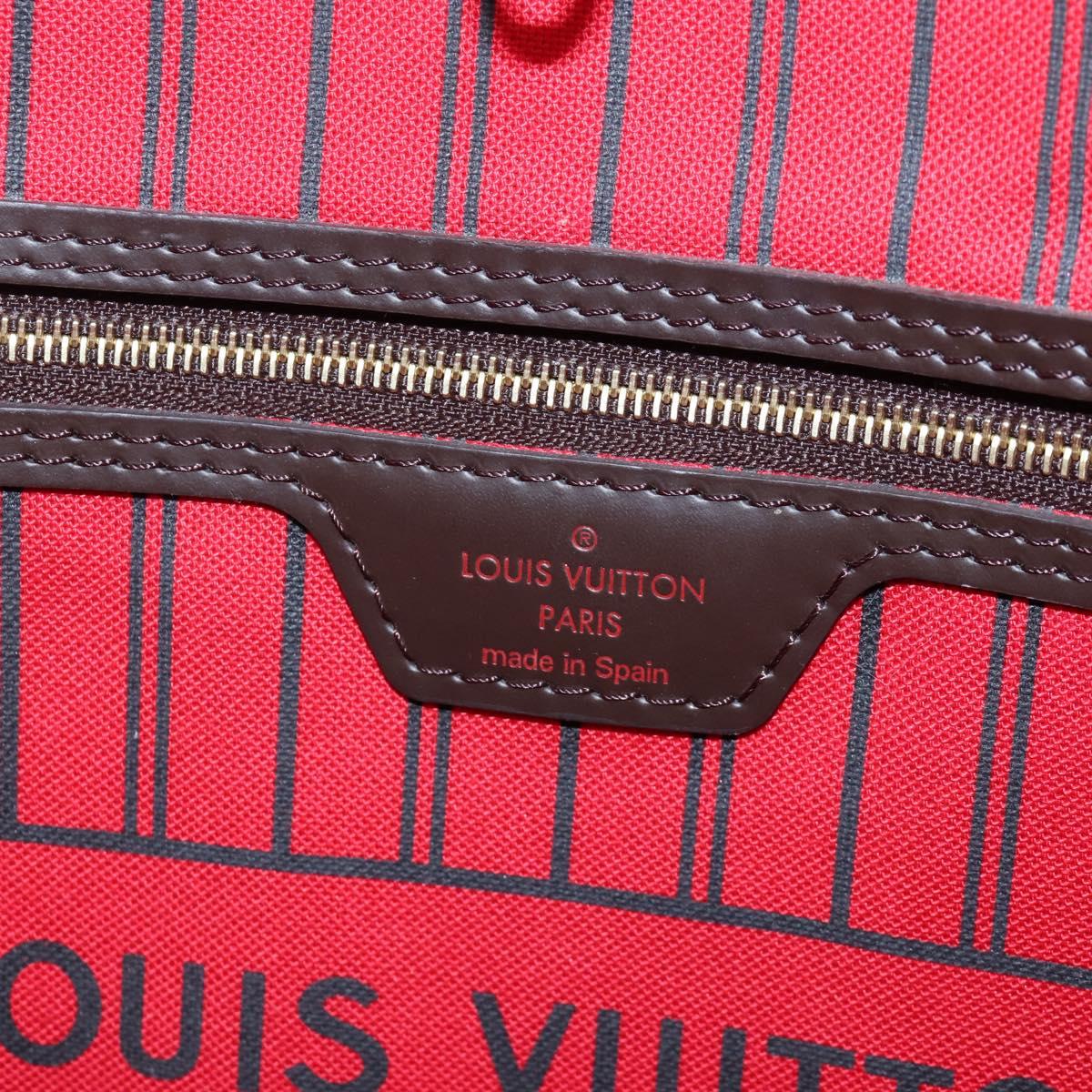 LOUIS VUITTON Damier Ebene Neverfull MM Tote Bag N51105 LV Auth am12828SAM