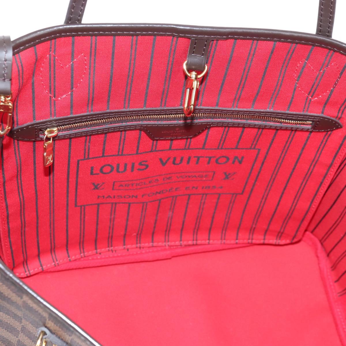 LOUIS VUITTON Damier Ebene Neverfull MM Tote Bag N51105 LV Auth am12828SAM