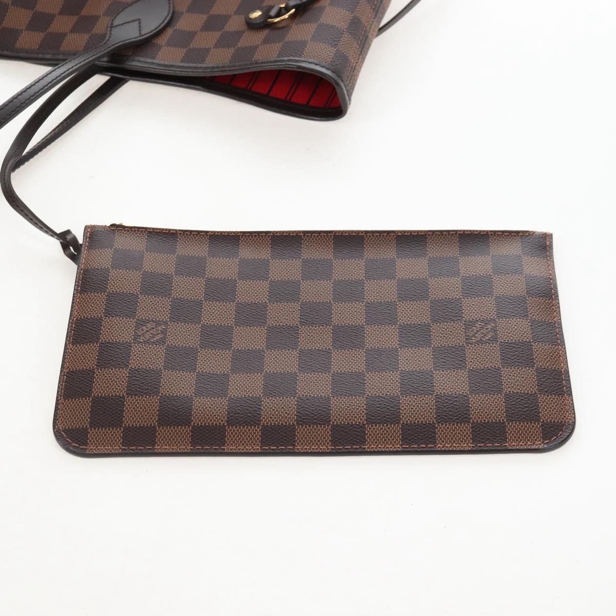 LOUIS VUITTON Damier Ebene Neverfull MM Tote Bag N51105 LV Auth am12828SAM